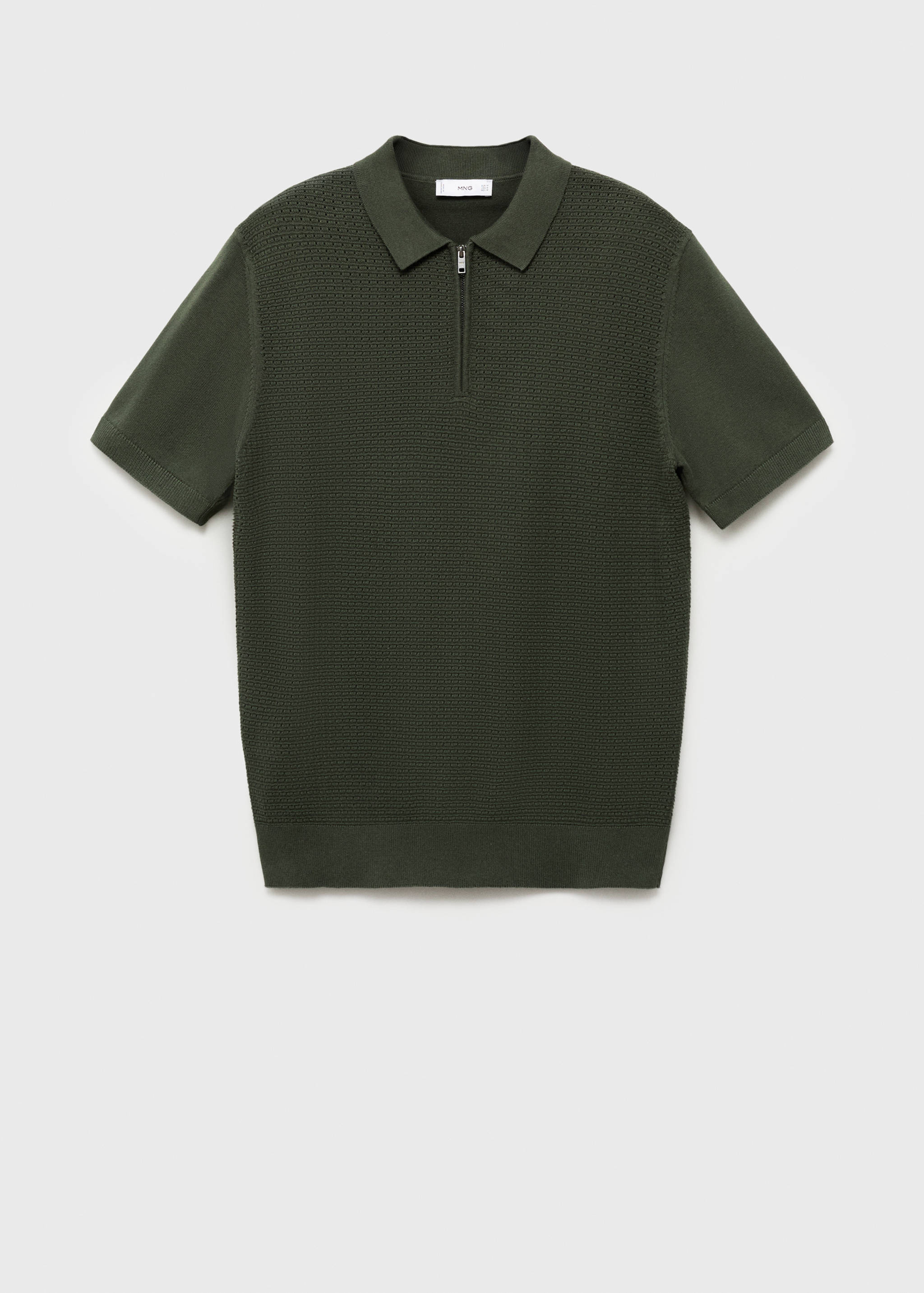 Openwork cotton knitte polo shirt - Article without model