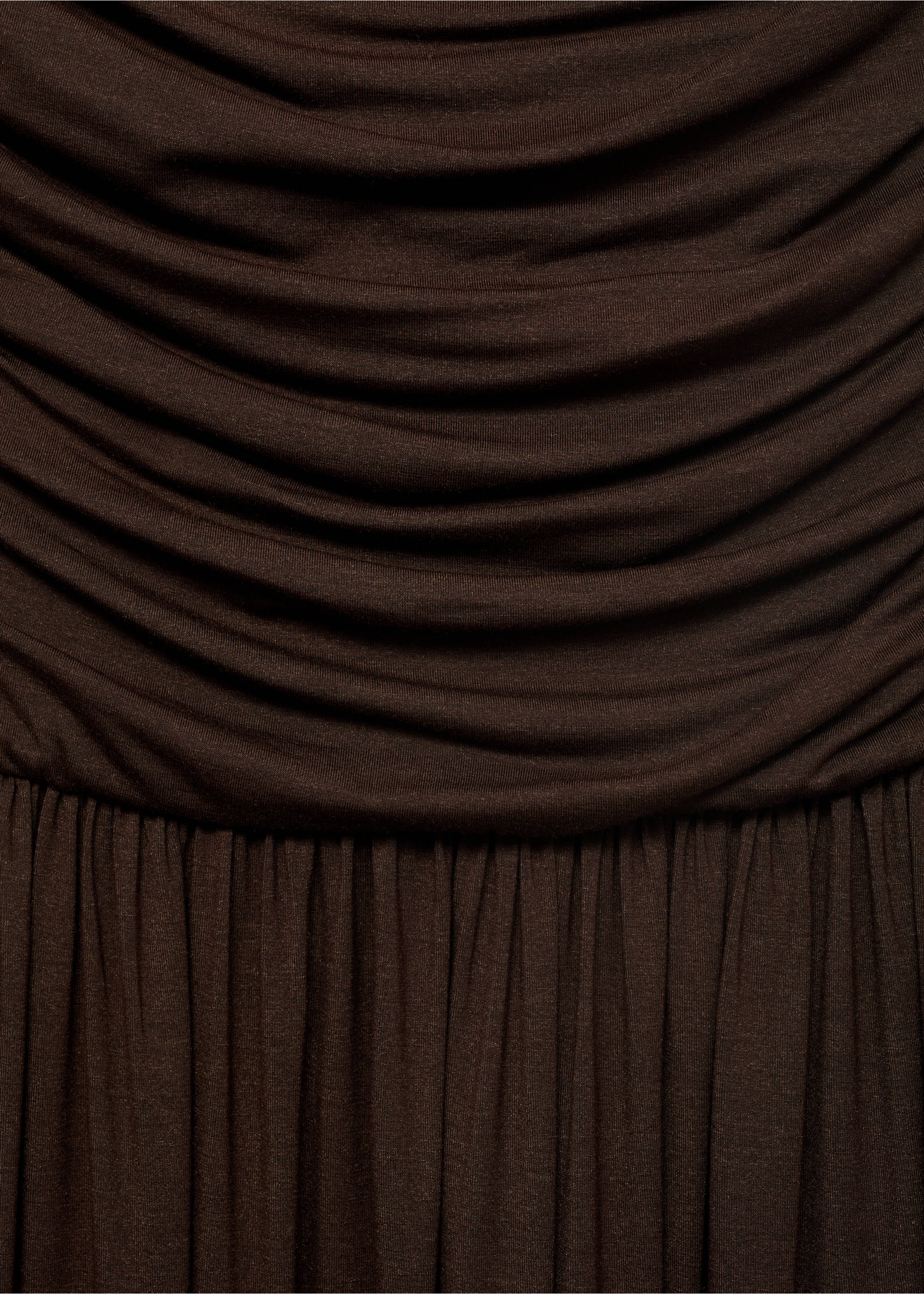 Combined strapless dress - Details of the article 8, Brown. Ref: 87039213-00.