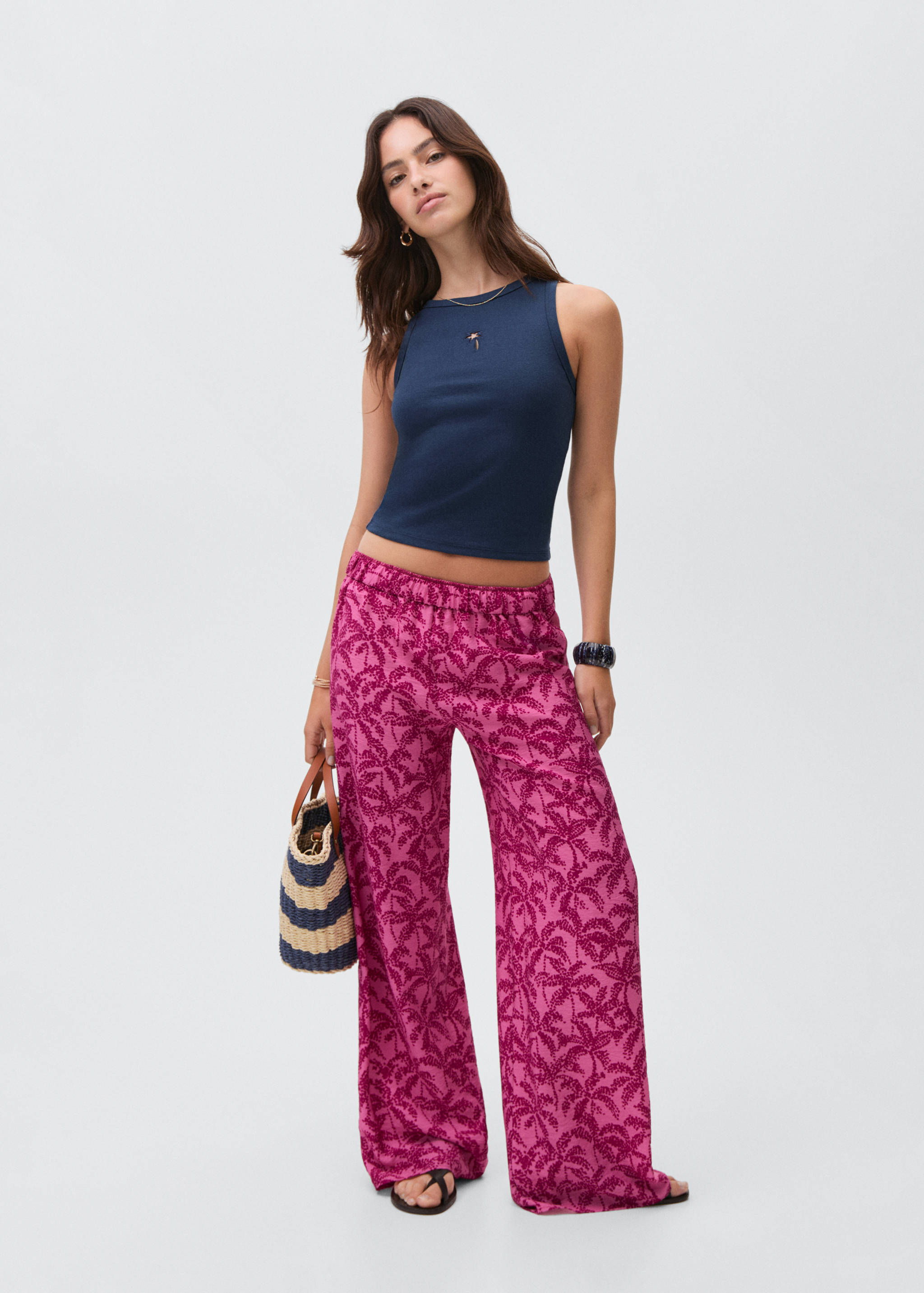 Embroidered strap top - General plane