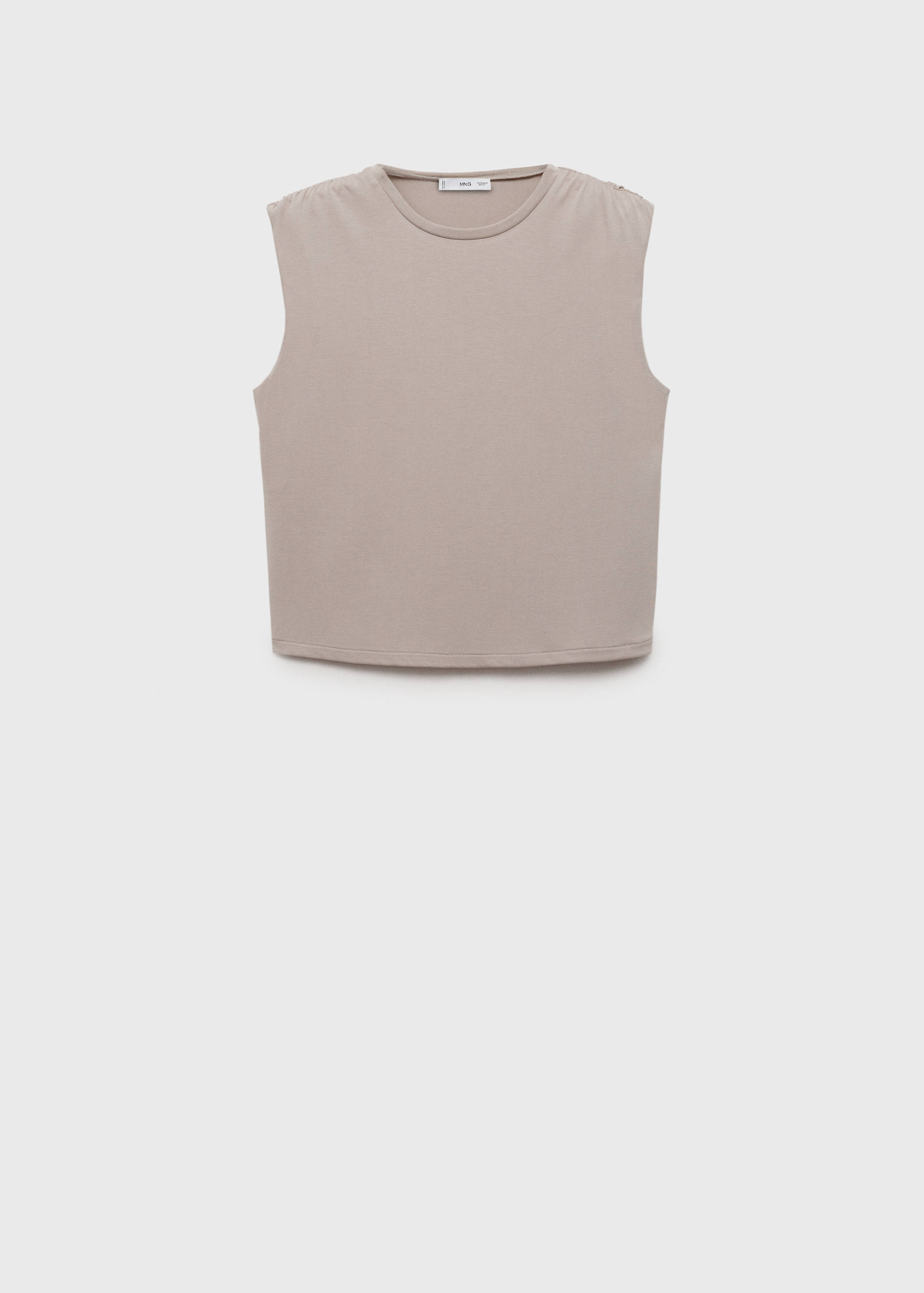 Camiseta fluida hombros fruncidos - Artículo sin modelo