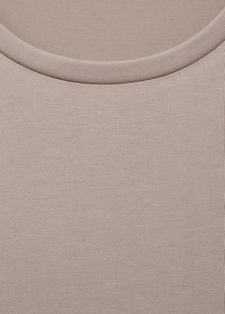 Flowy t-shirt with gathered shoulders — Light/Pastel Grey