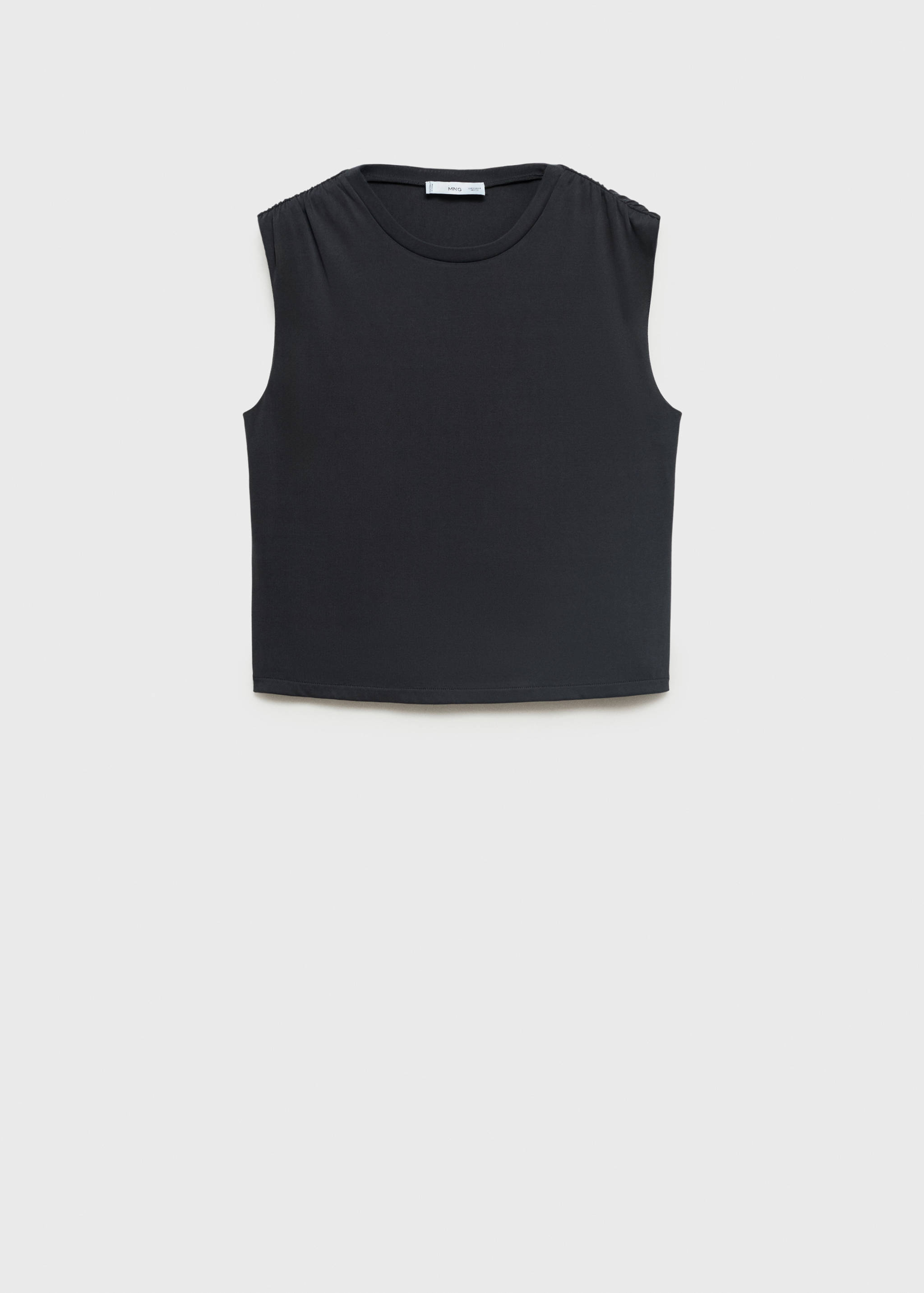 Camiseta fluida hombros fruncidos - Artículo sin modelo