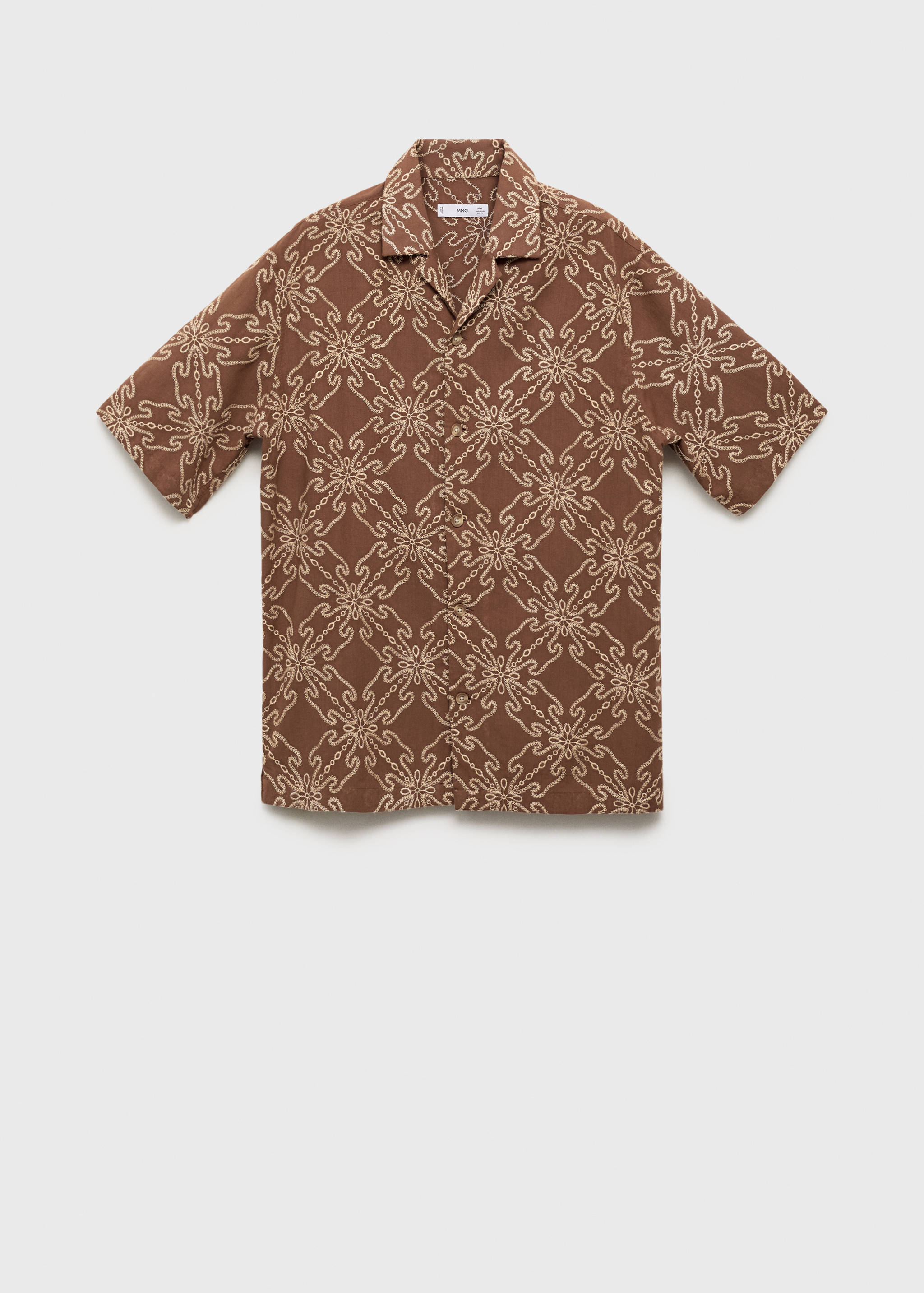 Chemise brodée manches courtes - Article sans modèle