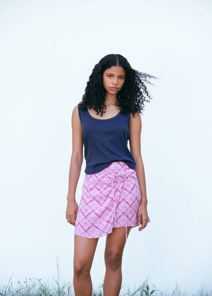 Wrap print skirt — Pink