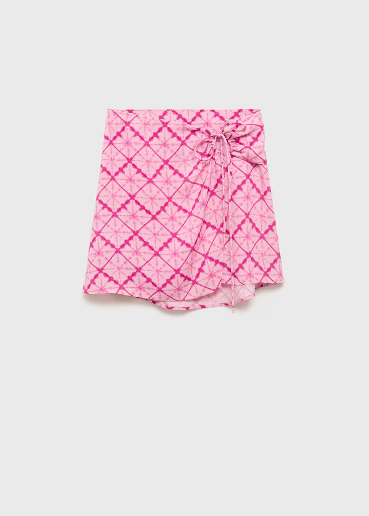 Wrap print skirt — Pink