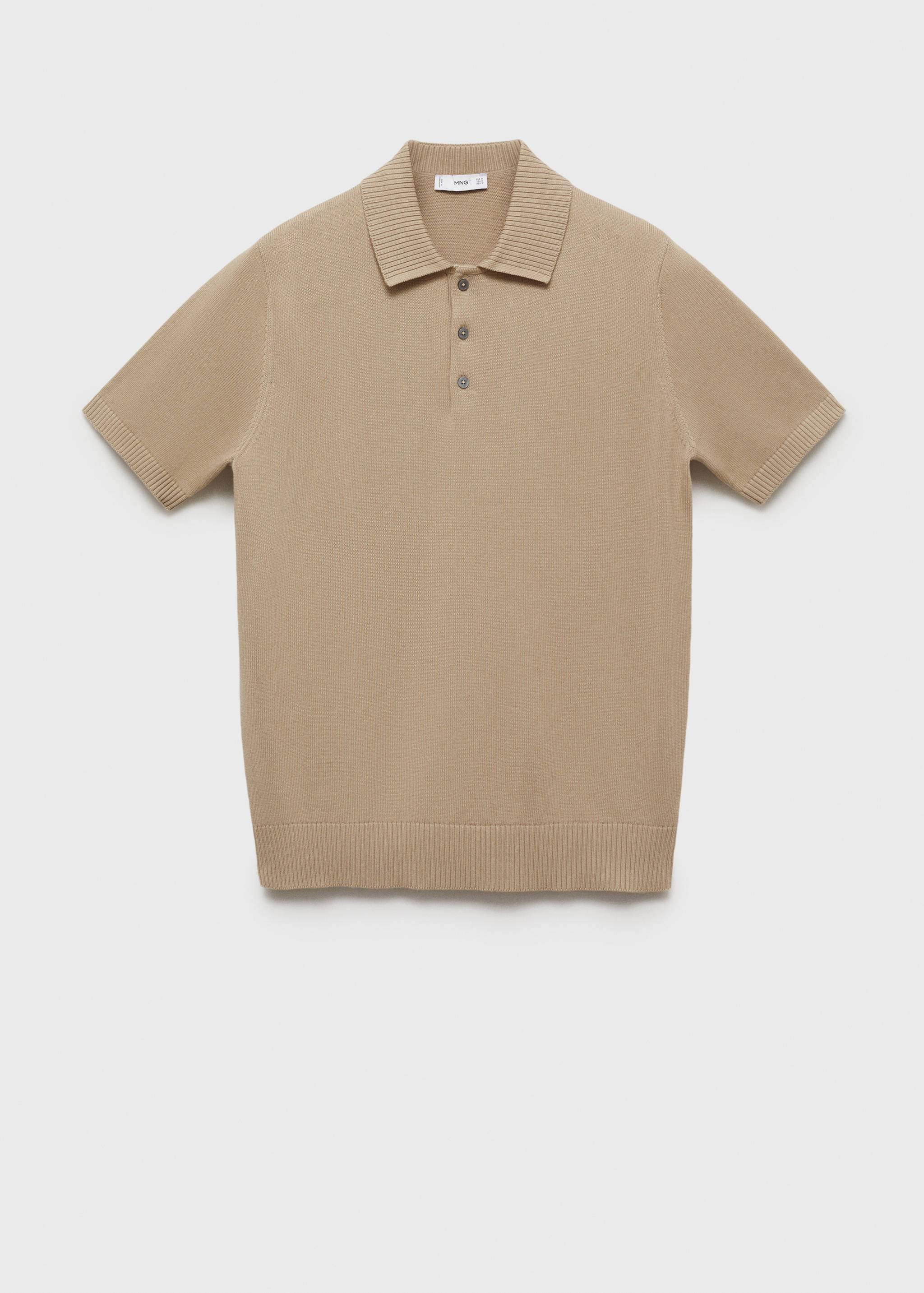 100% cotton knitted polo shirt - Article without model