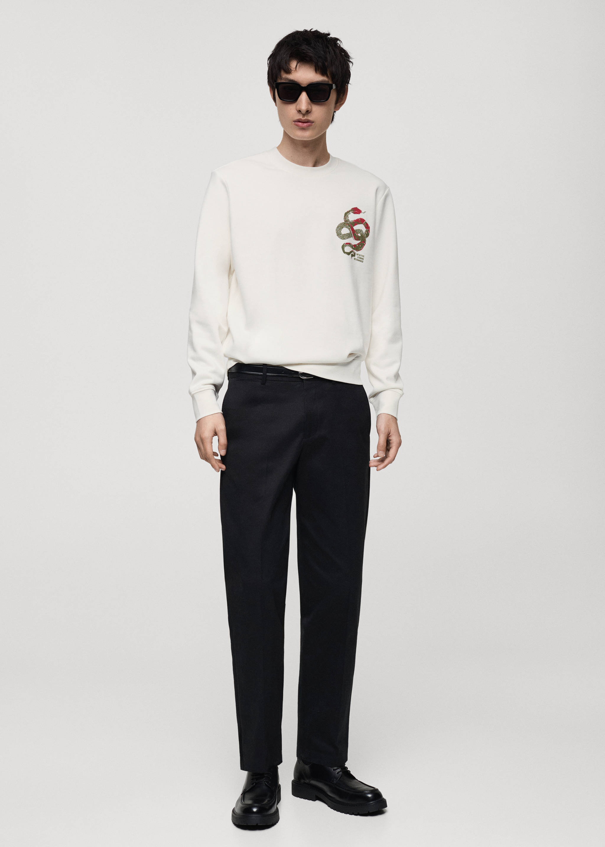 Sudadera 100% algodón estampado gráfico pecho - Plano general