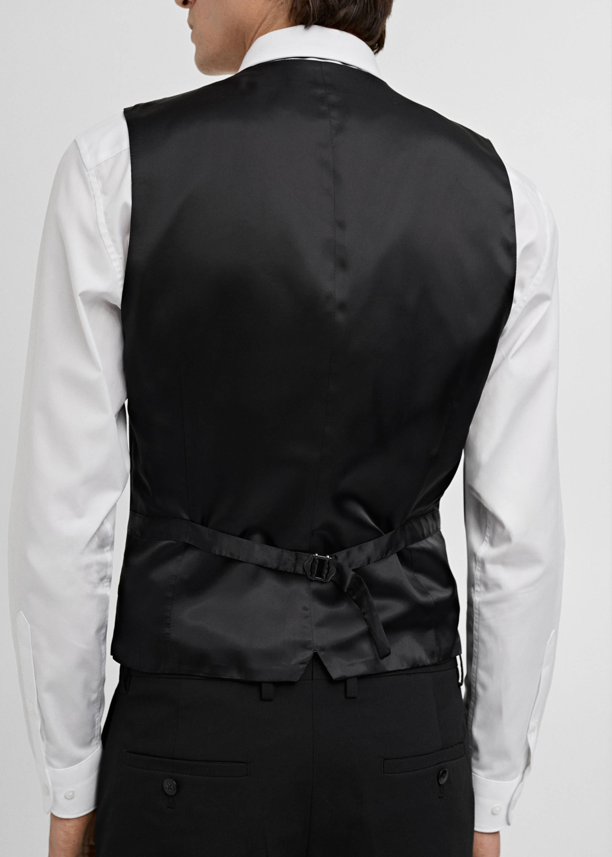 Paris super slim-fit suit waistcoat - Reverse of the article