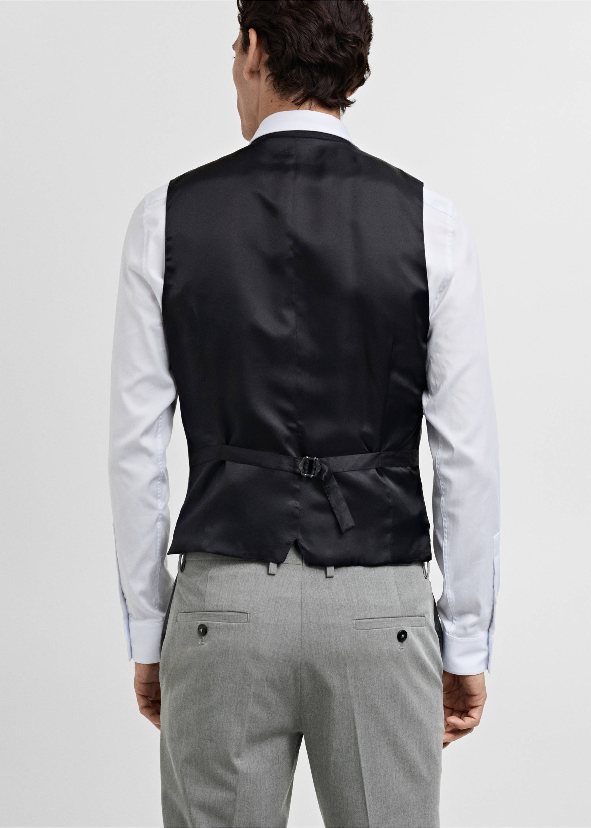 Chaleco traje París super slim fit - Reverso del artículo, Gris. Ref: 87040253-00.