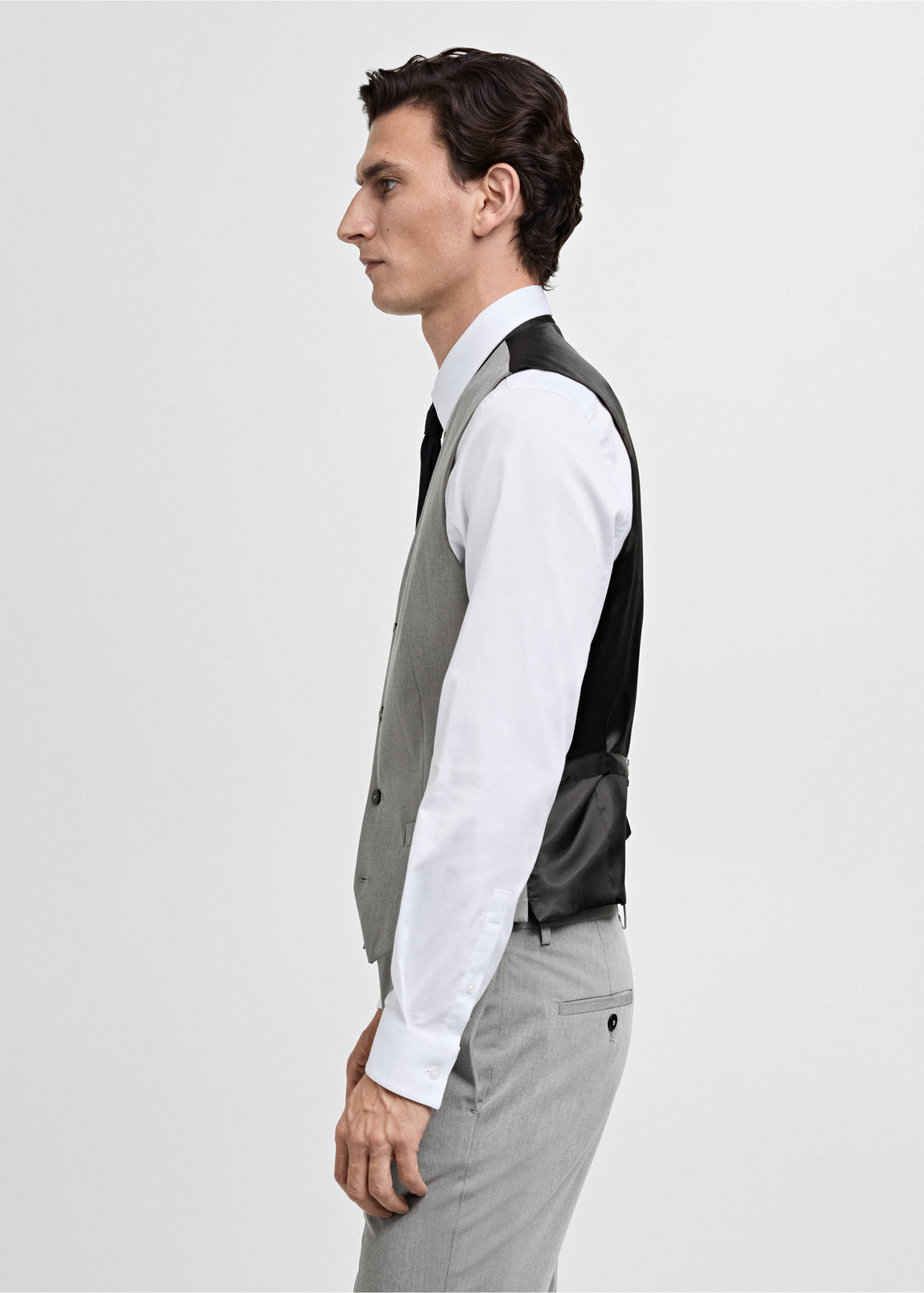Chaleco traje París super slim fit - Detalle del artículo 2, Gris. Ref: 87040253-00.