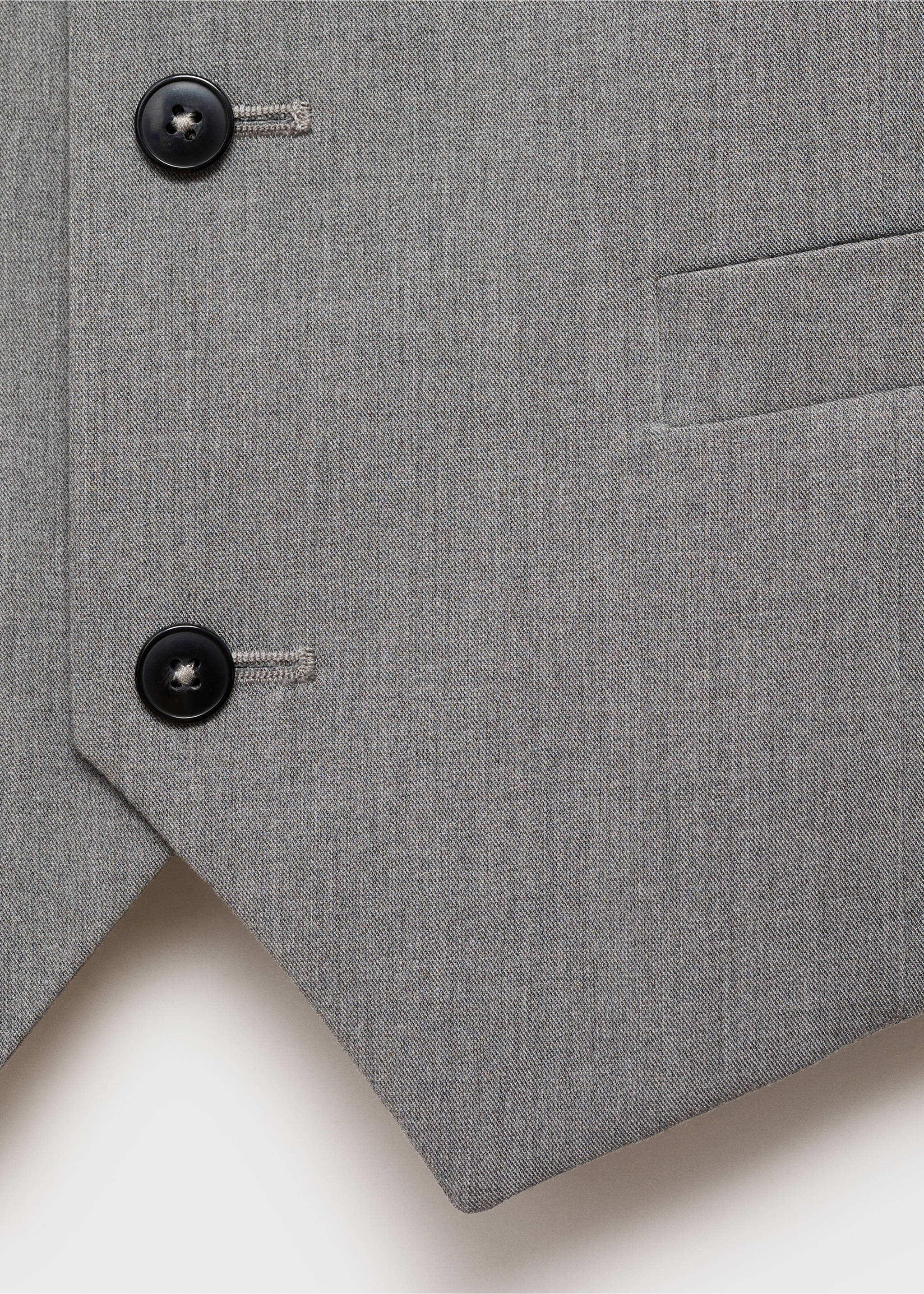 Chaleco traje París super slim fit - Detalle del artículo 8, Gris. Ref: 87040253-00.