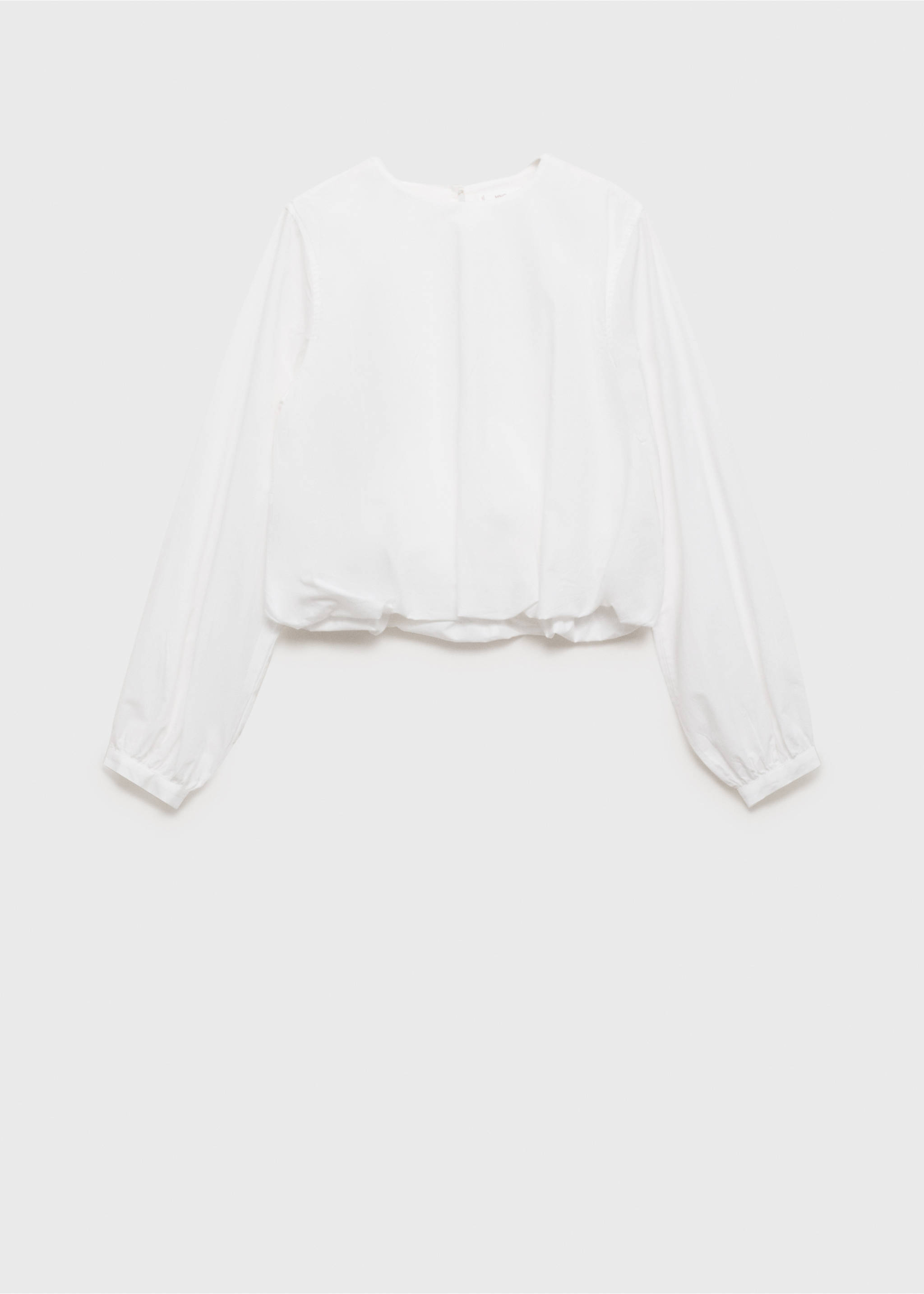 Puffed poplin shirt - Изделие без модели, Грязно-белый. Ref: 87040262-00.