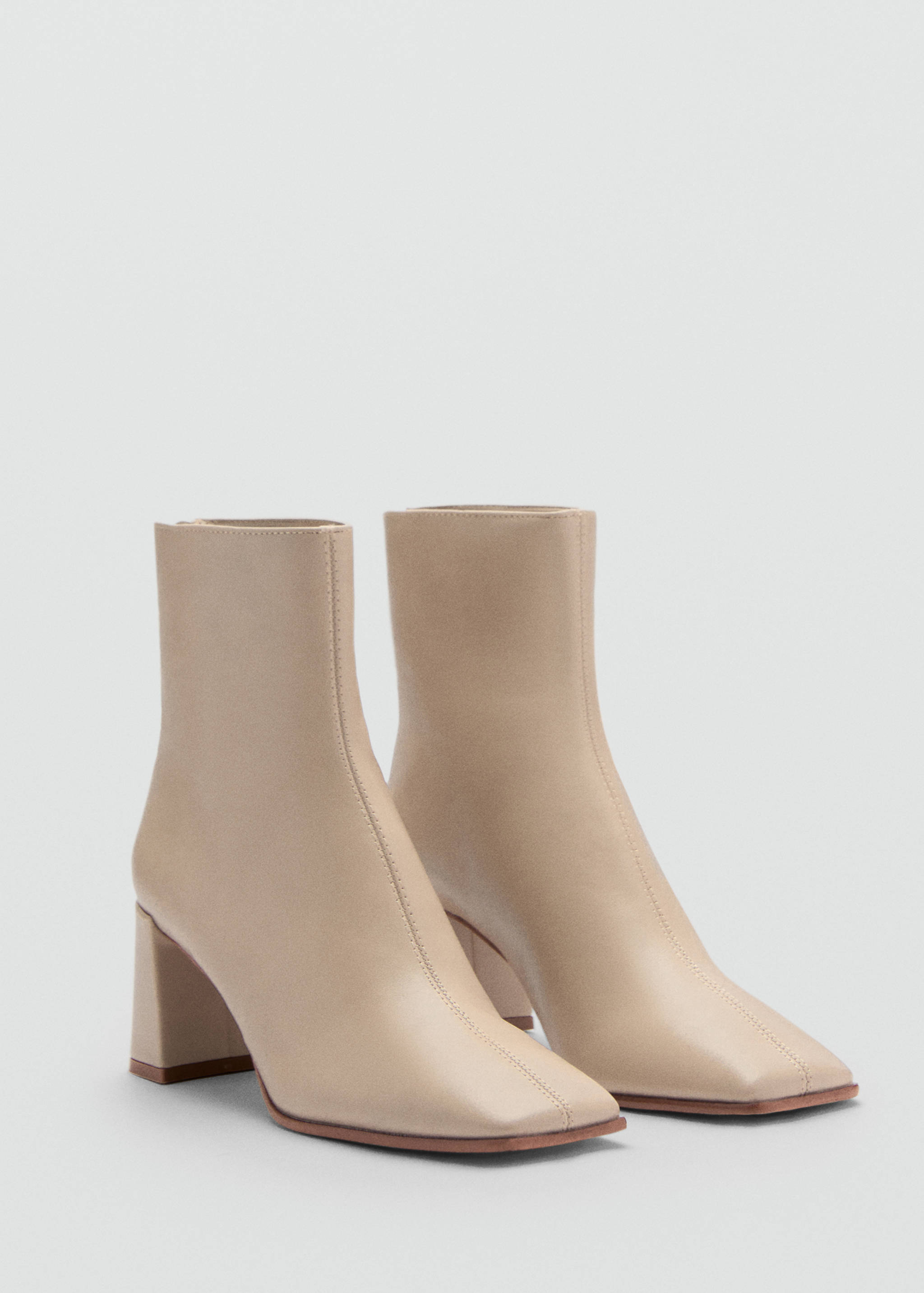 Block ankle boots with square toe - Medium plane