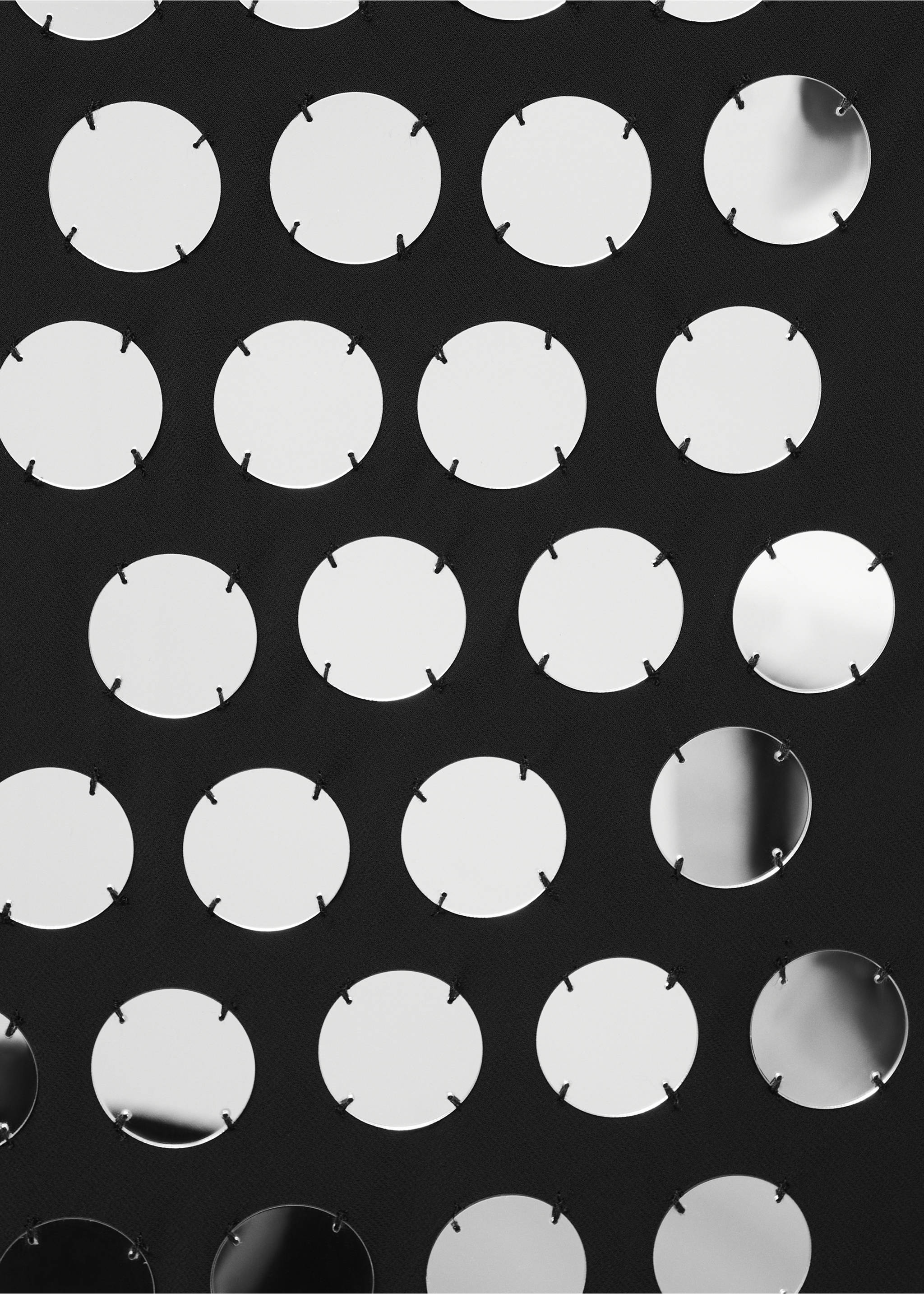 Dress with mirrors and back opening - Details of the article 0, Black. Ref: 87040270-00.