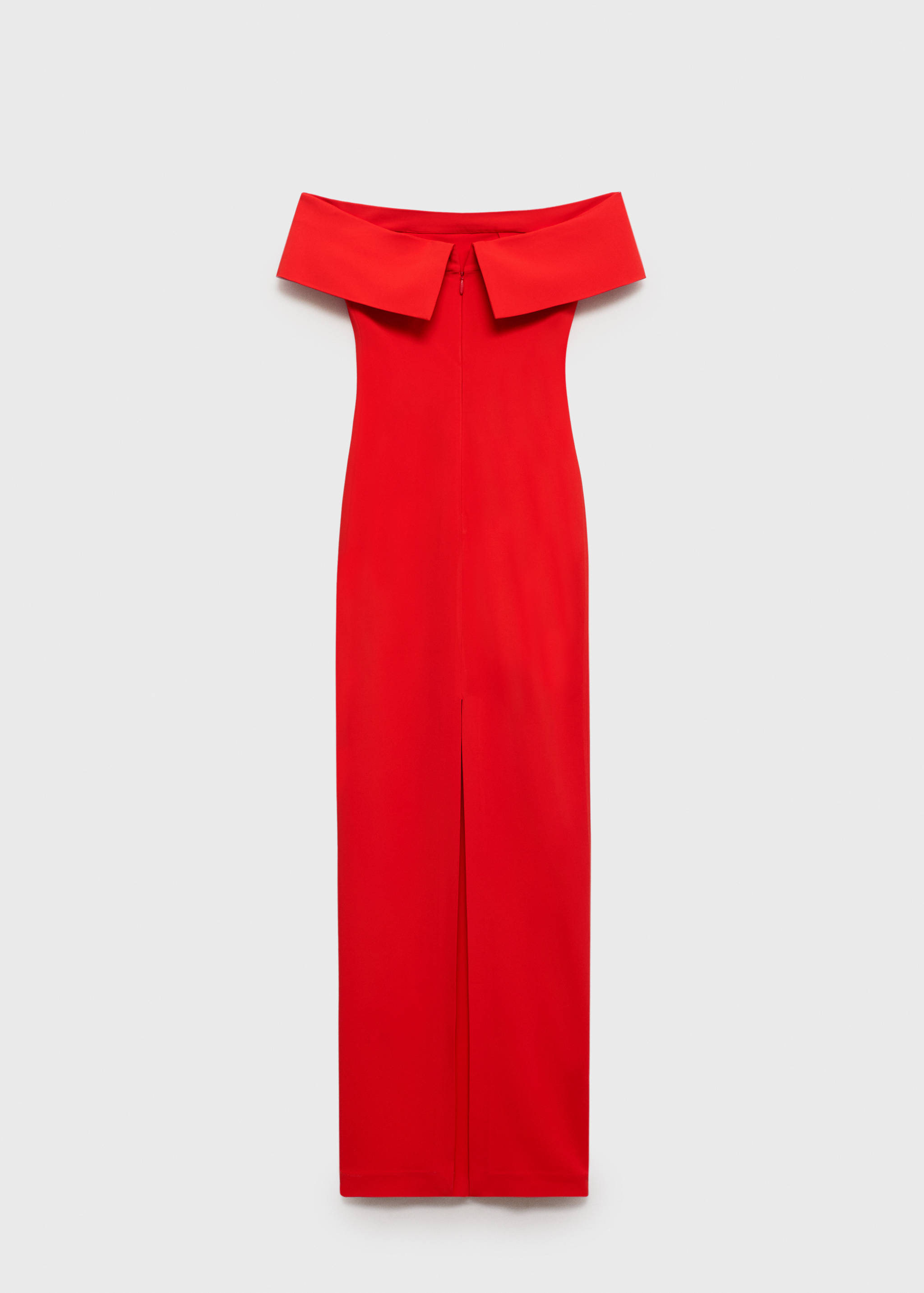 Vestido hombros descubiertos detalle abertura - Reverso del artículo