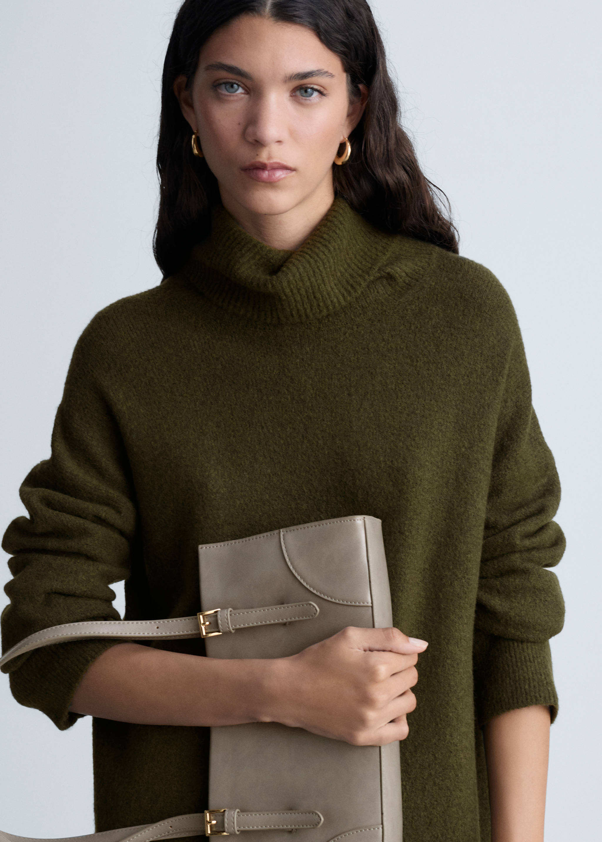 Knitted turtleneck dress - Details of the article 1