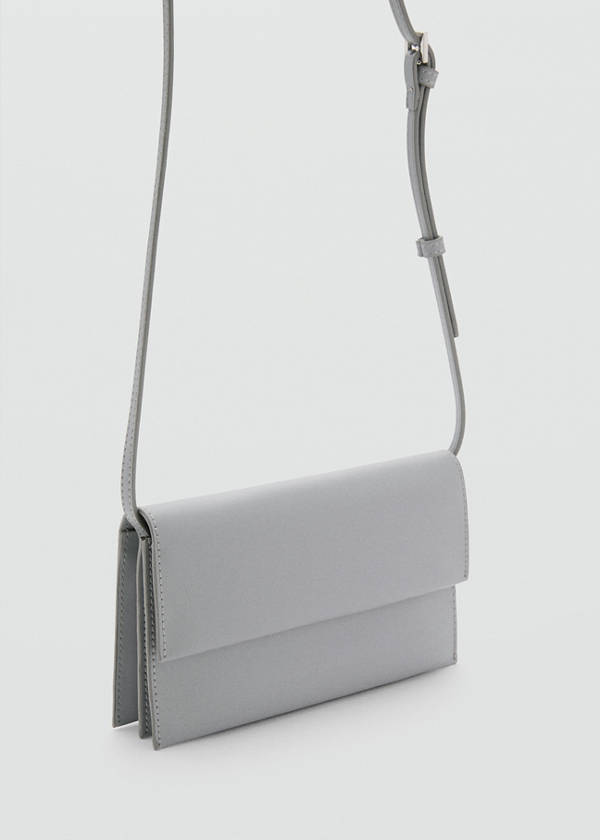 Crossbody bag with flap — Blue
