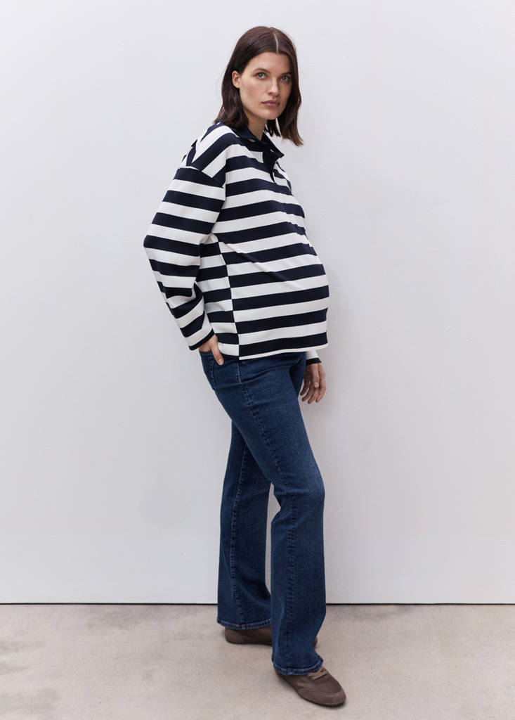 Maternity flared jeans — Dark Blue