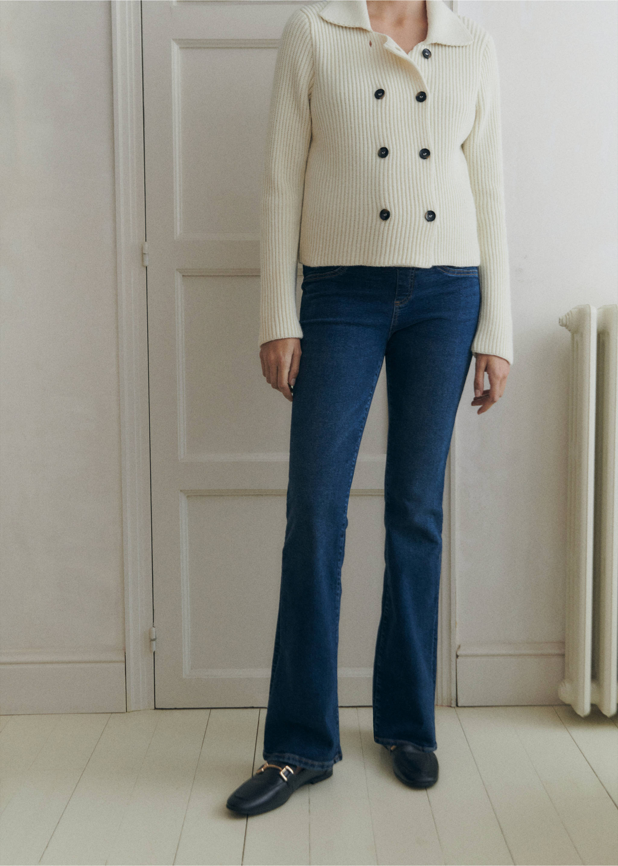 Jean de grossesse flare - Plan général, Bleu foncé. Ref: 87040297-00.