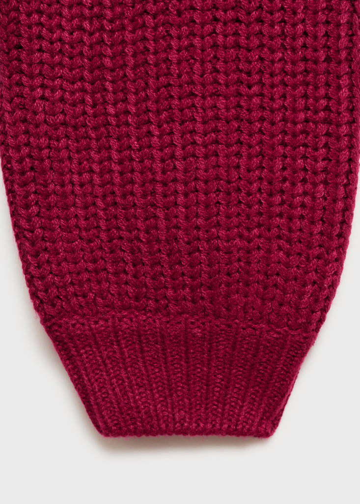 Oversized sweater with openings — Maroon