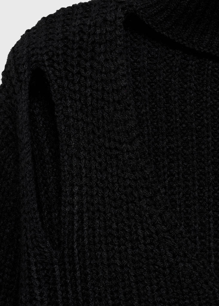 Oversized sweater with openings — Black