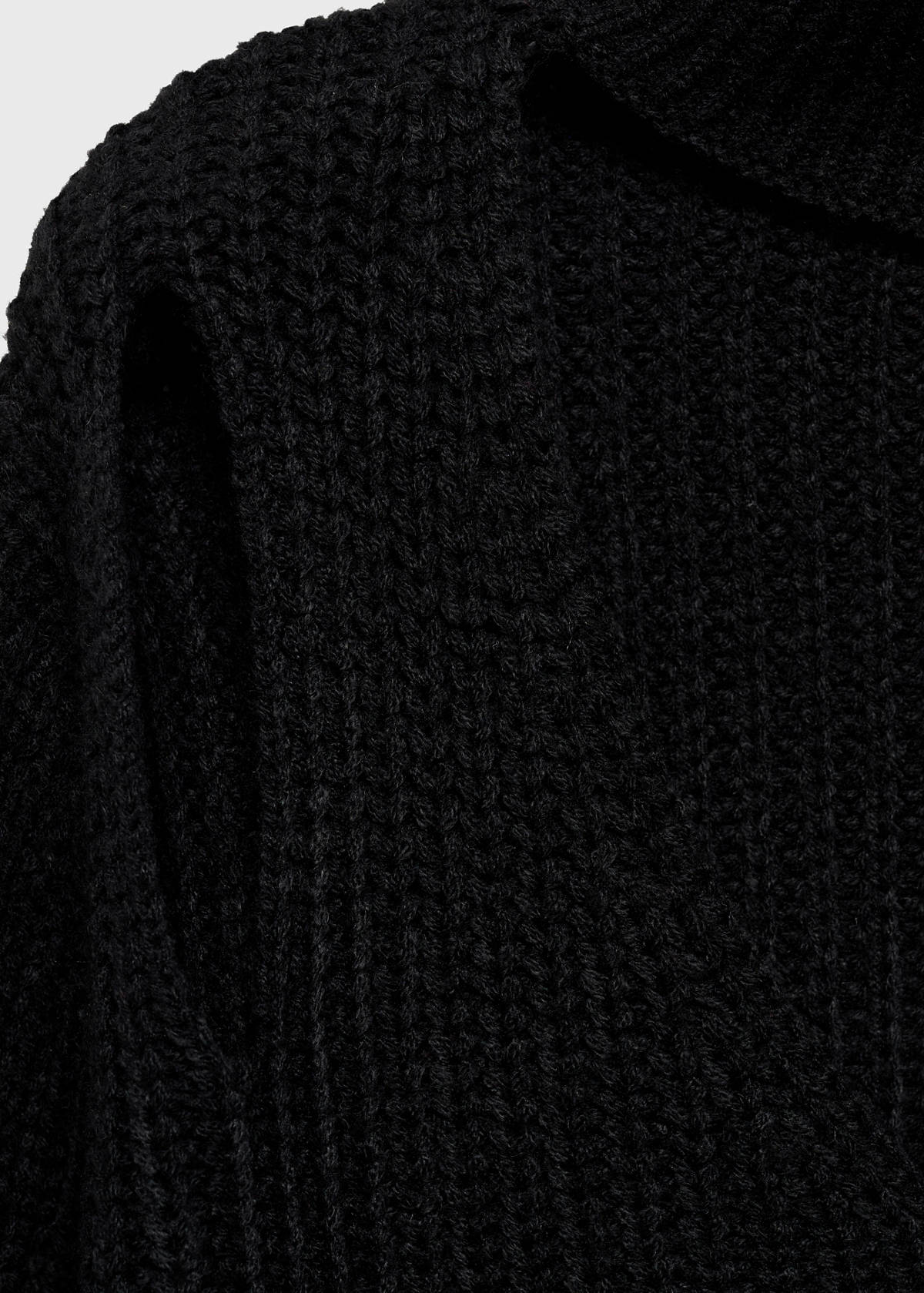 Oversized sweater with openings — Black