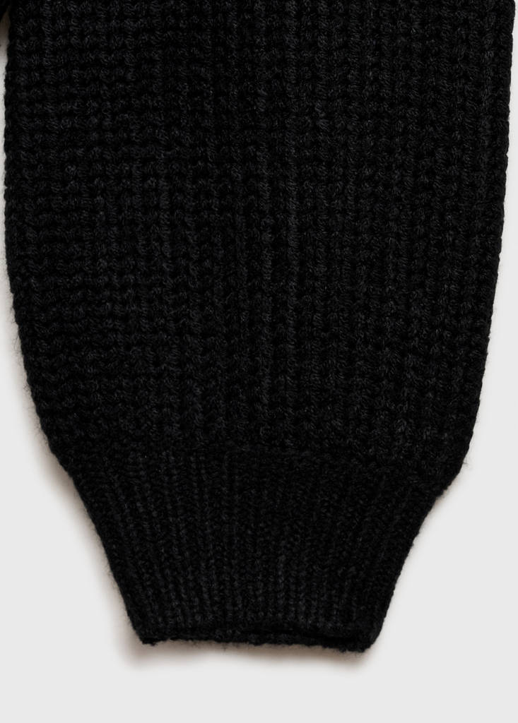 Oversized sweater with openings — Black