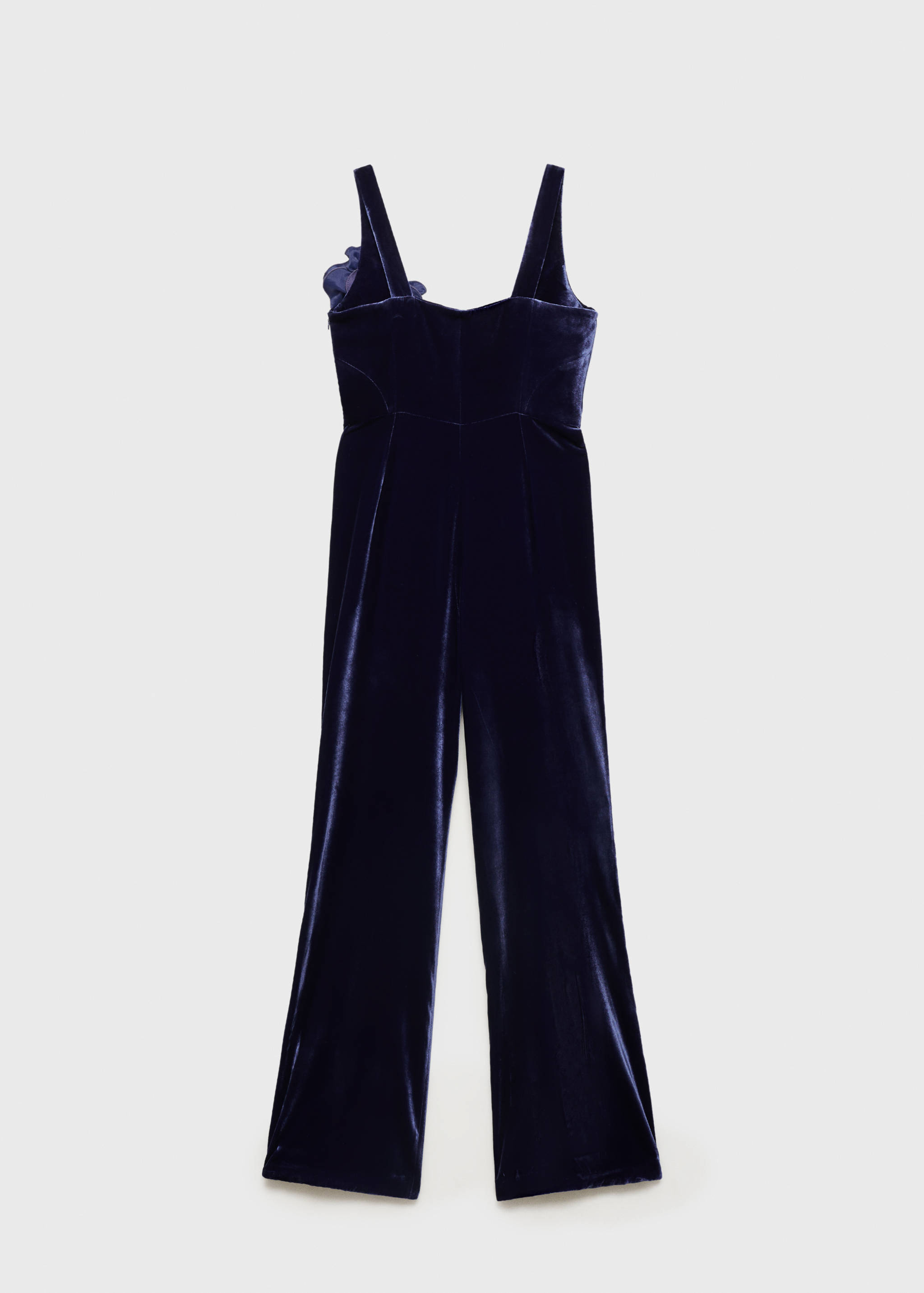 Ολόσωμη φόρμα βελούδο καμπάνα φαρδιές τιράντες - Λεπτομέρεια του προϊόντος 8