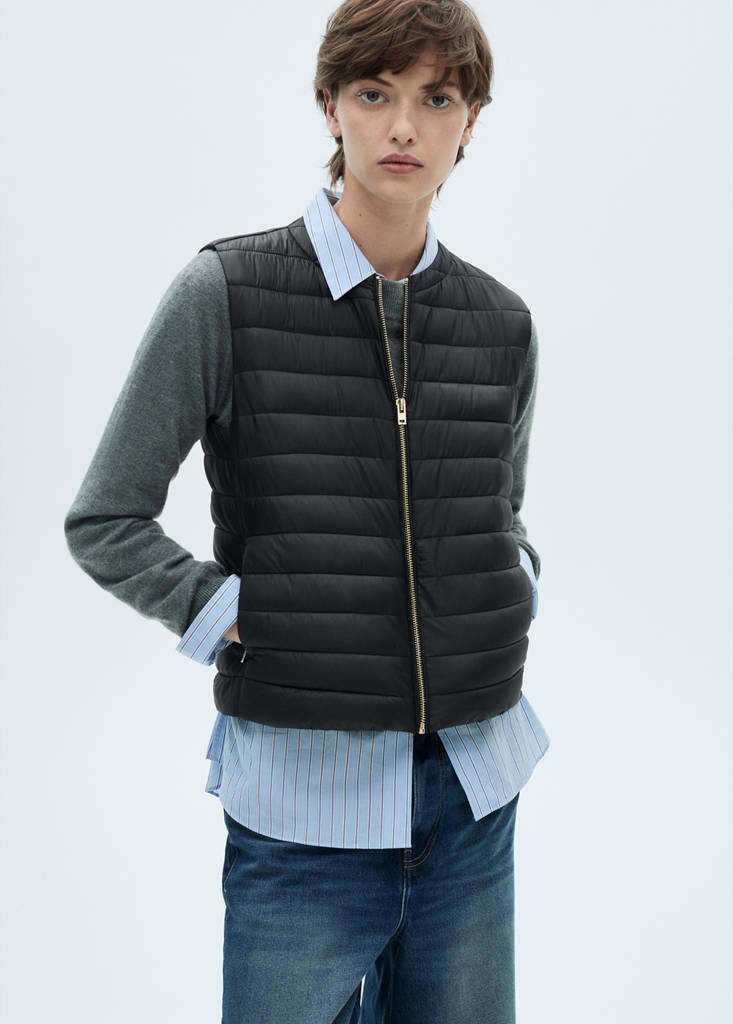 Quilted gilet — Black