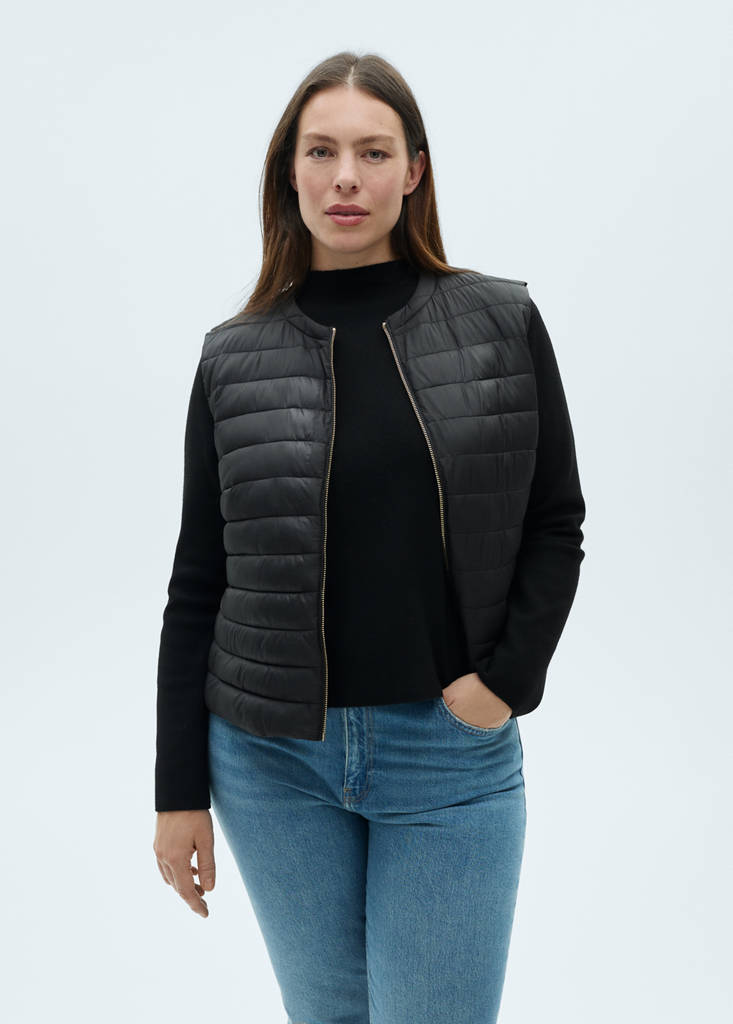 Quilted gilet — Black