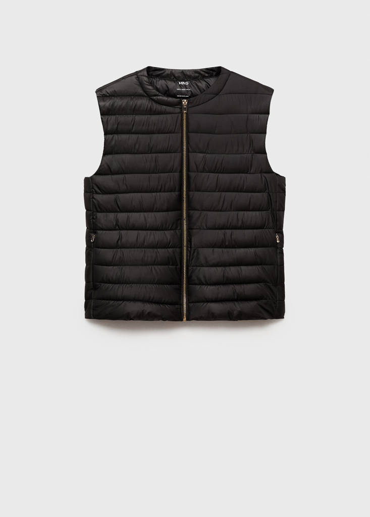 Quilted gilet — Black