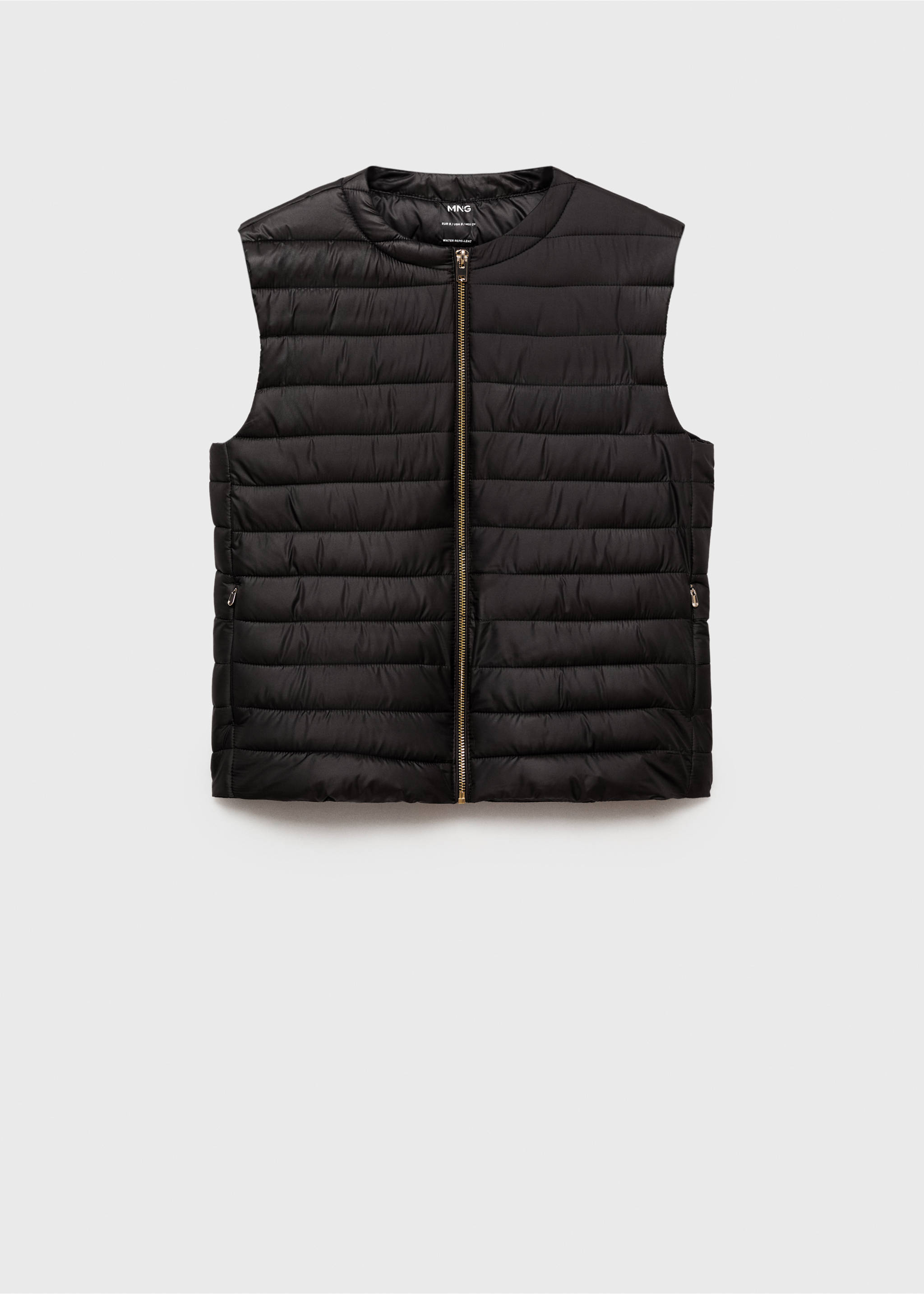 Quilted gilet - Article without model, Black. Ref: 87040346-00.