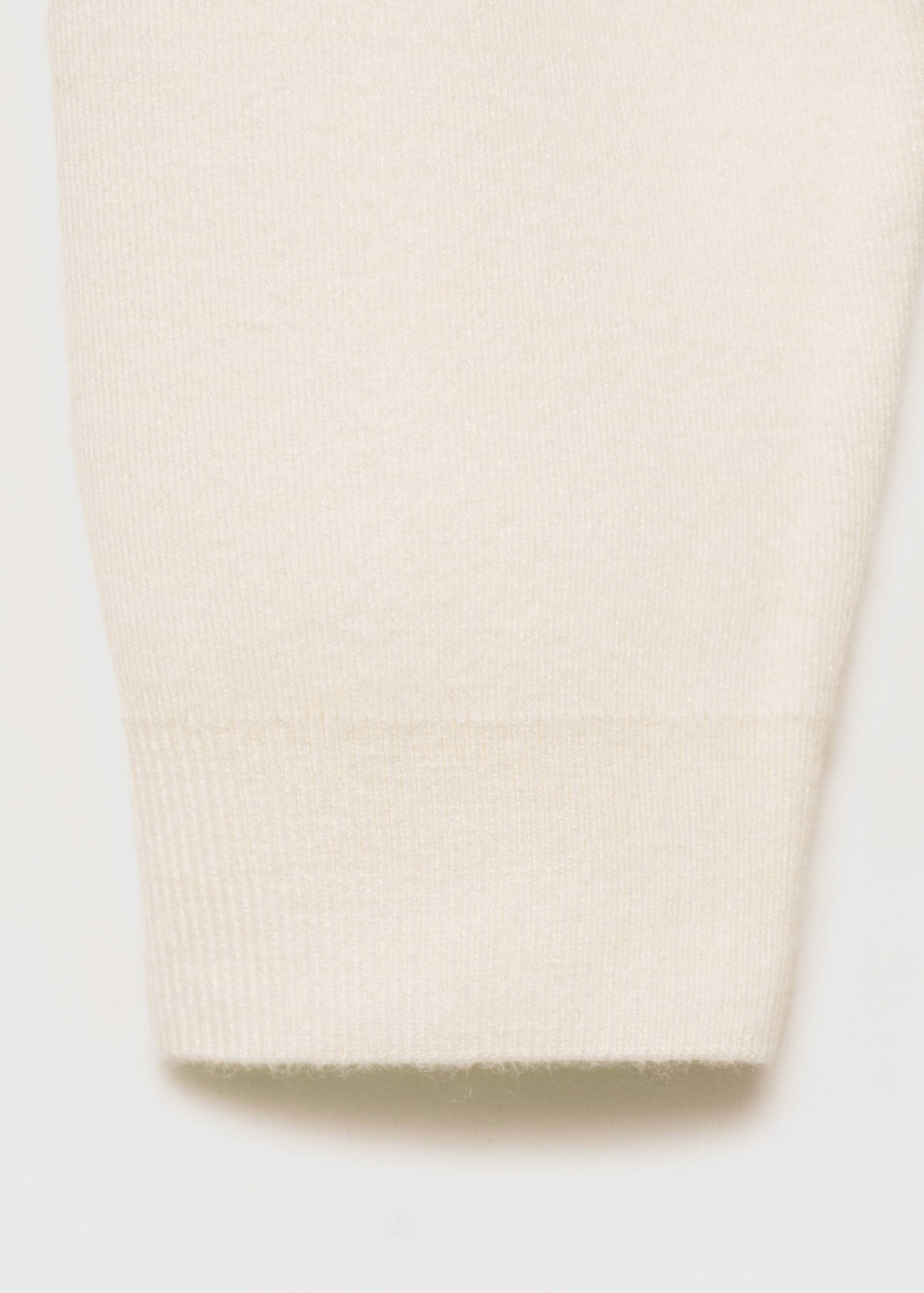 Perkins-neck sweater with zip — Ecru