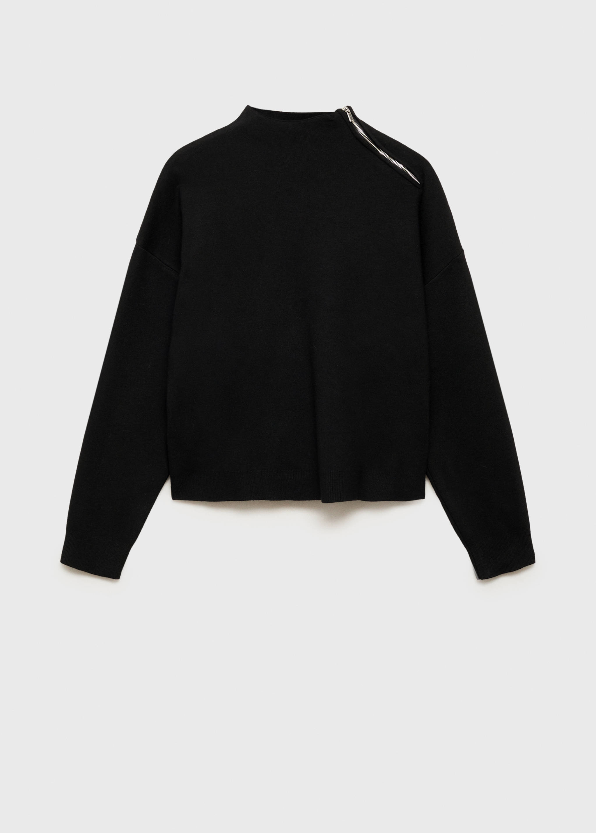 Perkins-neck sweater with zip - Article without model