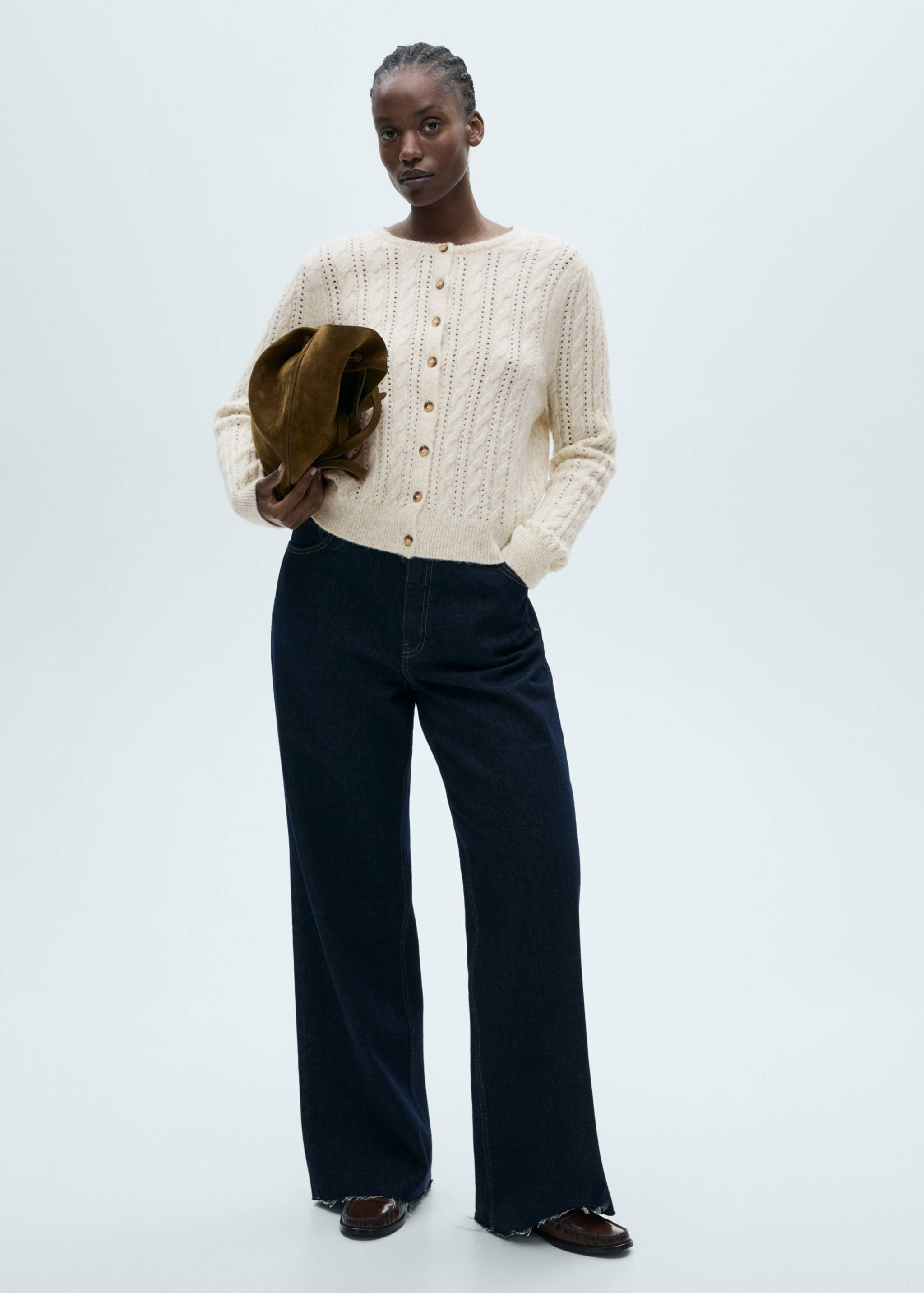 Cardigan torsadé détails ajourés - Détail de l'article 3