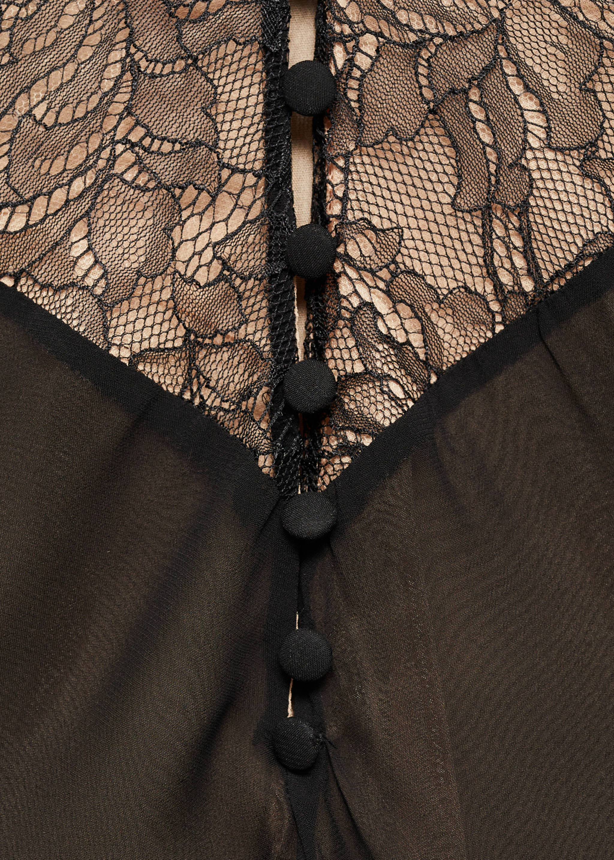 Uska haljina s umetcima od čipke - Detalji artikla 0