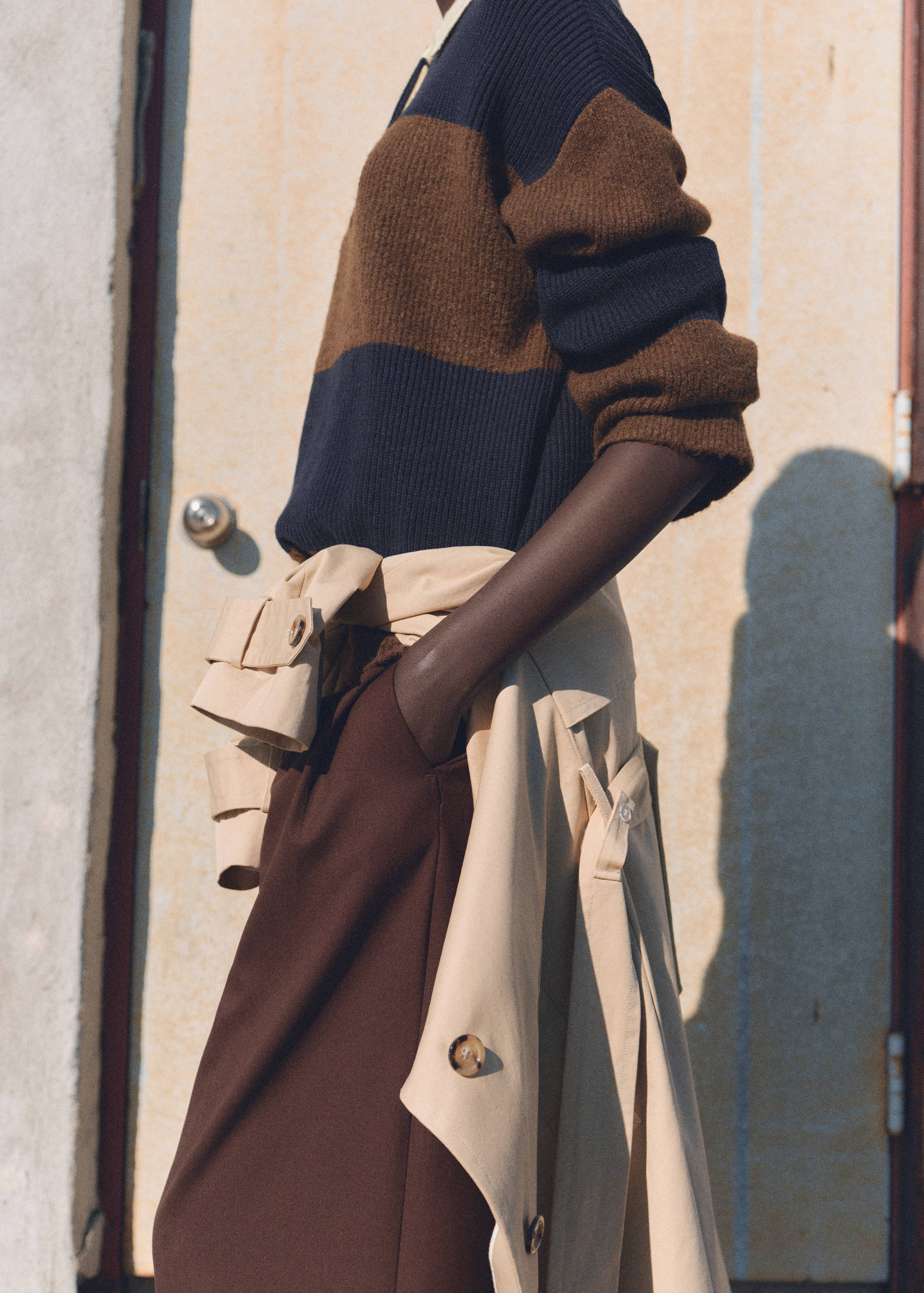 Striped polo-neck sweater - Details of the article 6