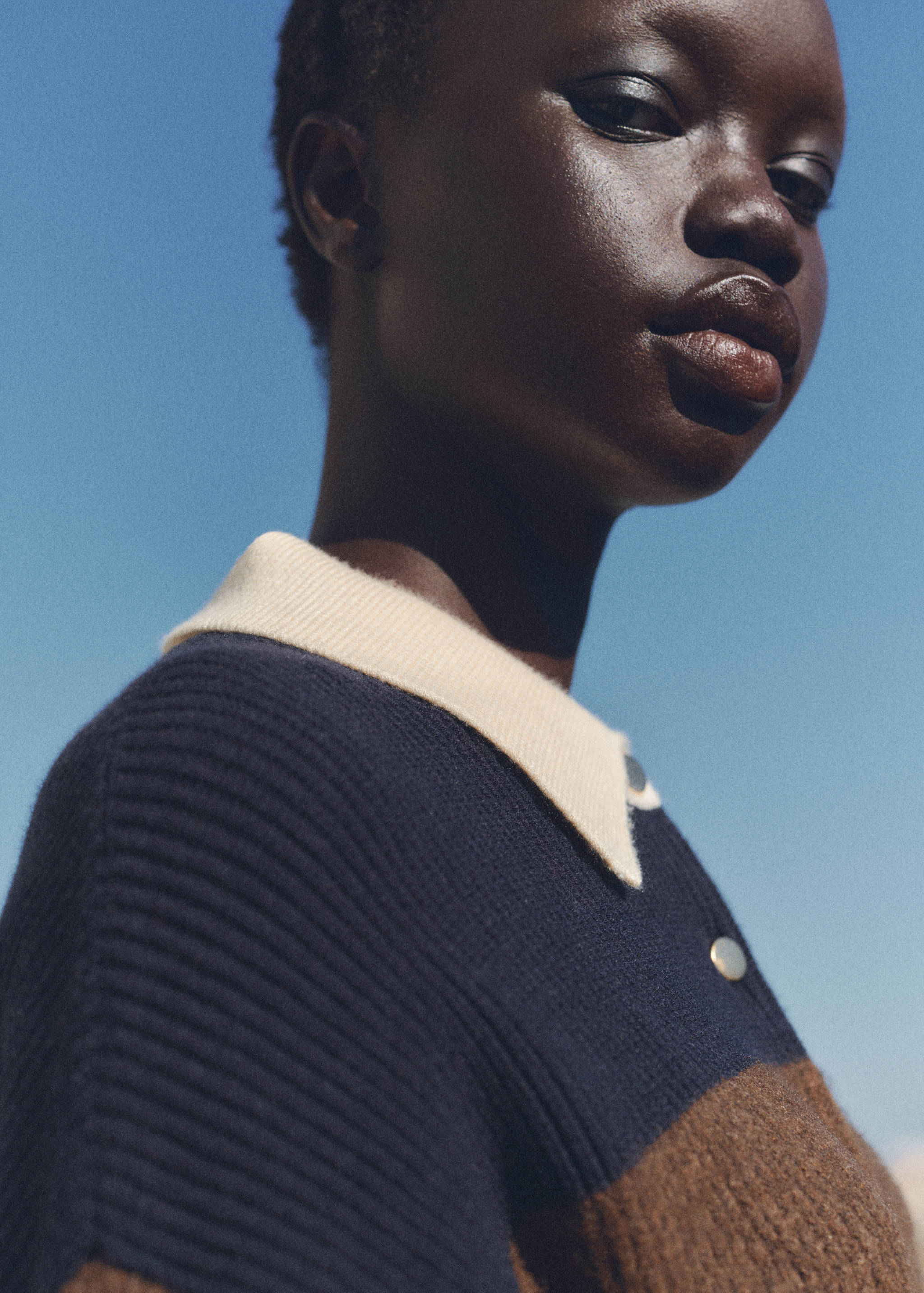 Striped polo-neck sweater - Details of the article 2