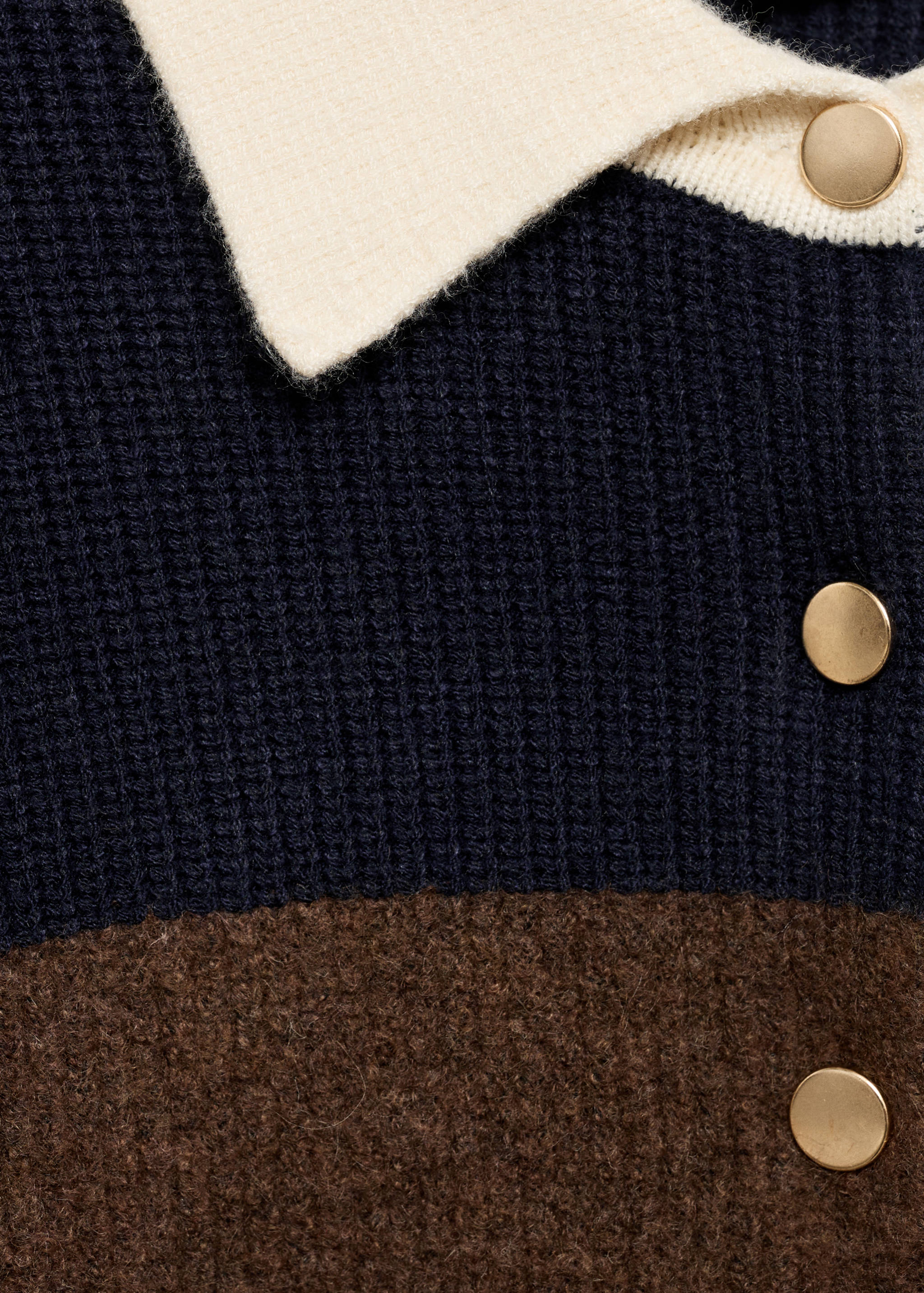 Striped polo-neck sweater - Details of the article 8