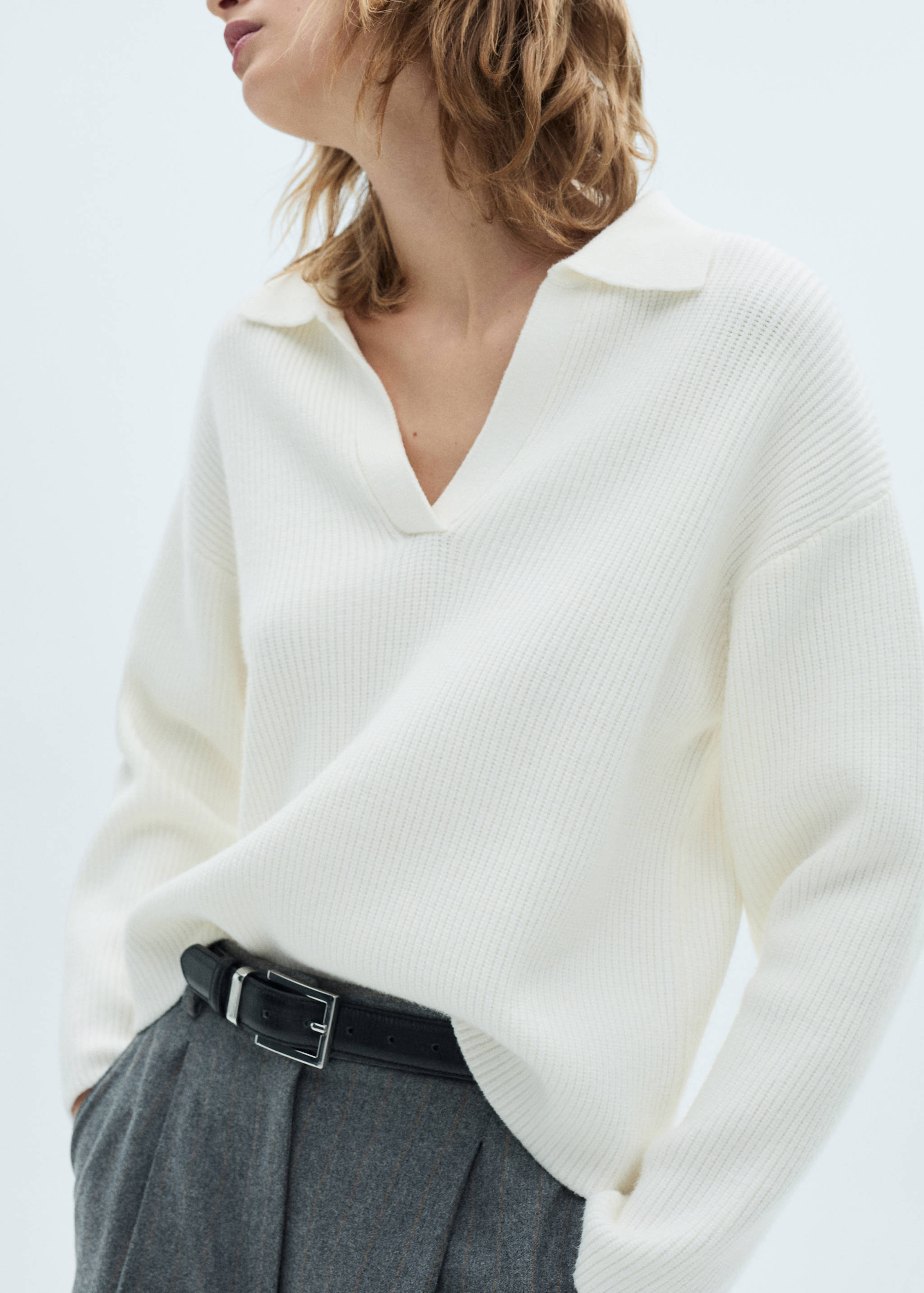 Knitted polo-neck sweater - Details of the article 6