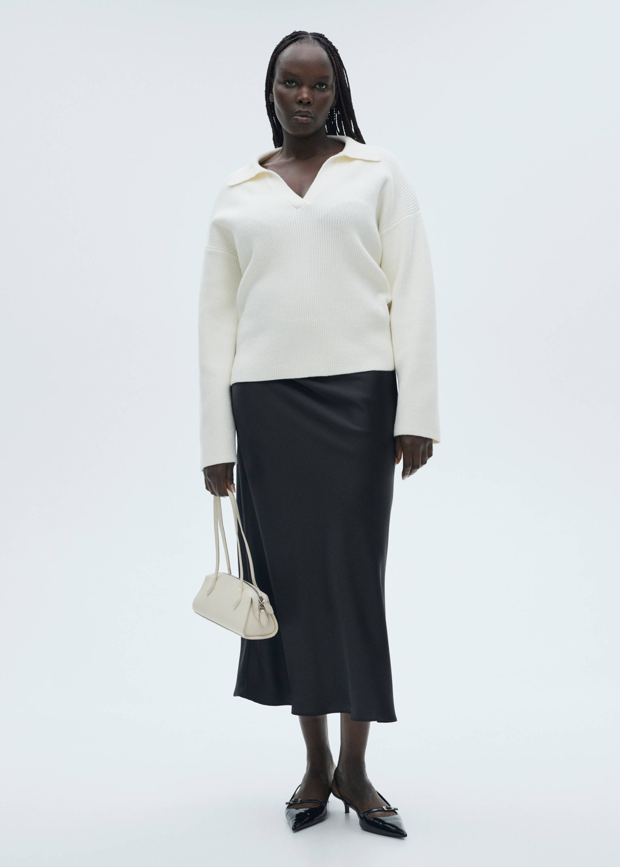 Knitted polo-neck sweater - Details of the article 3