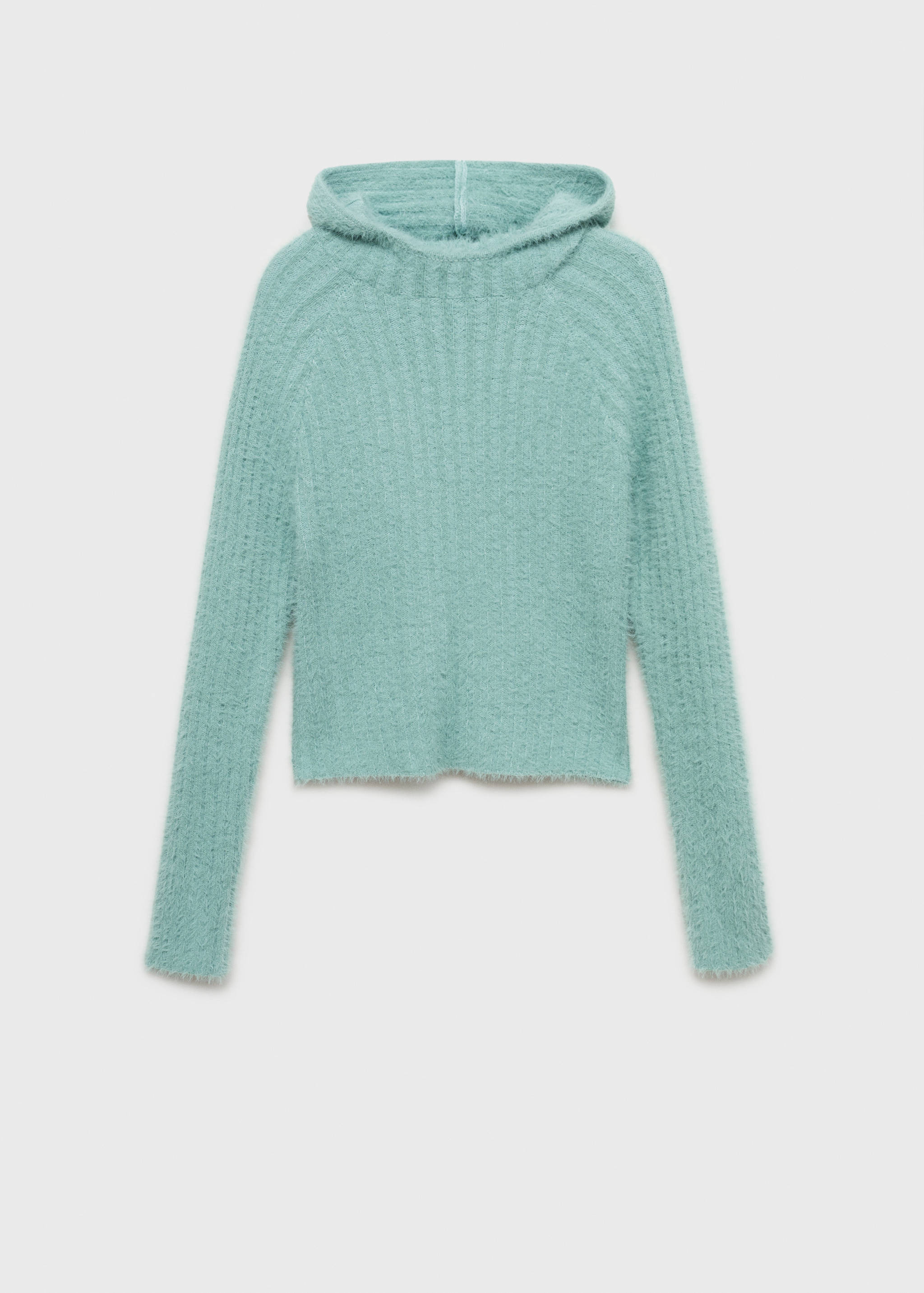 Faux-fur hooded sweater - Article without model