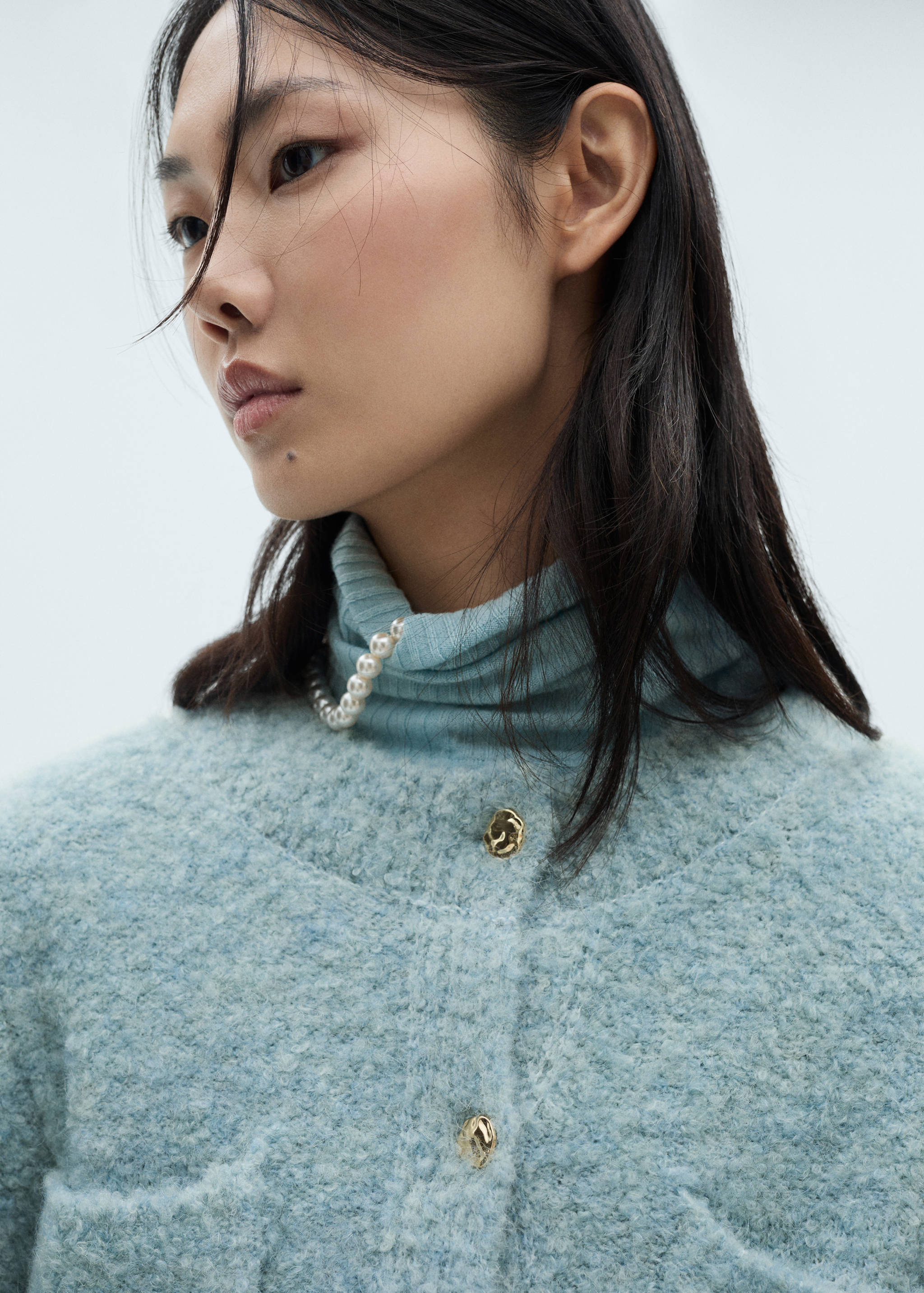 Bouclé jacket with jewel buttons - Details of the article 1