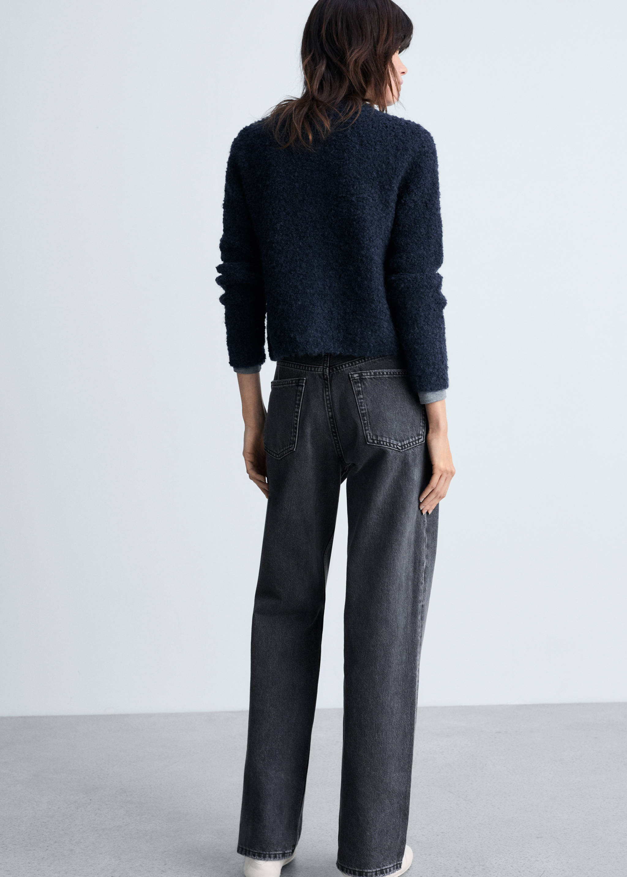 Bouclé jacket with jewel buttons - Reverse of the article