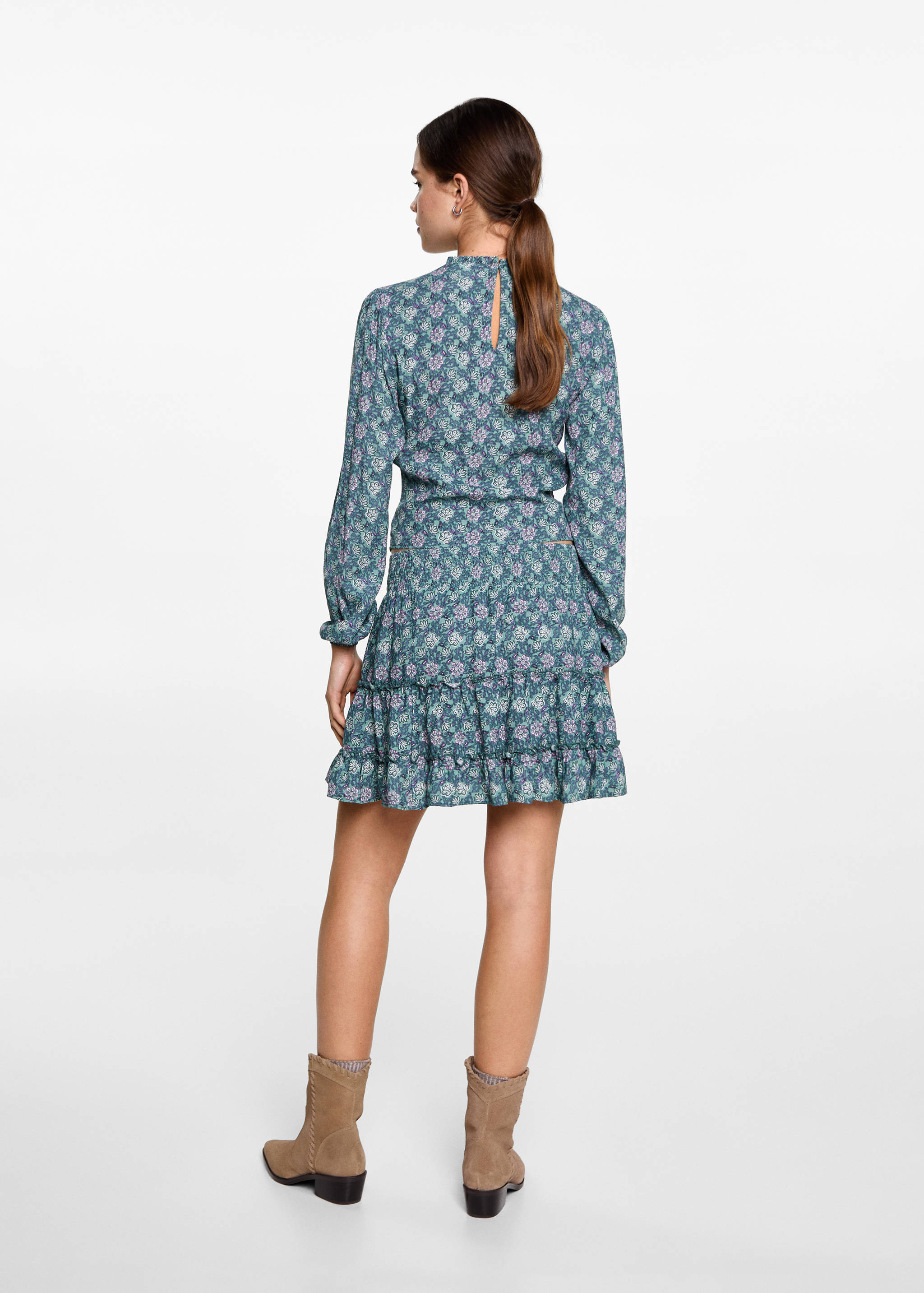 Printed ruffle skirt - Reverse of the article