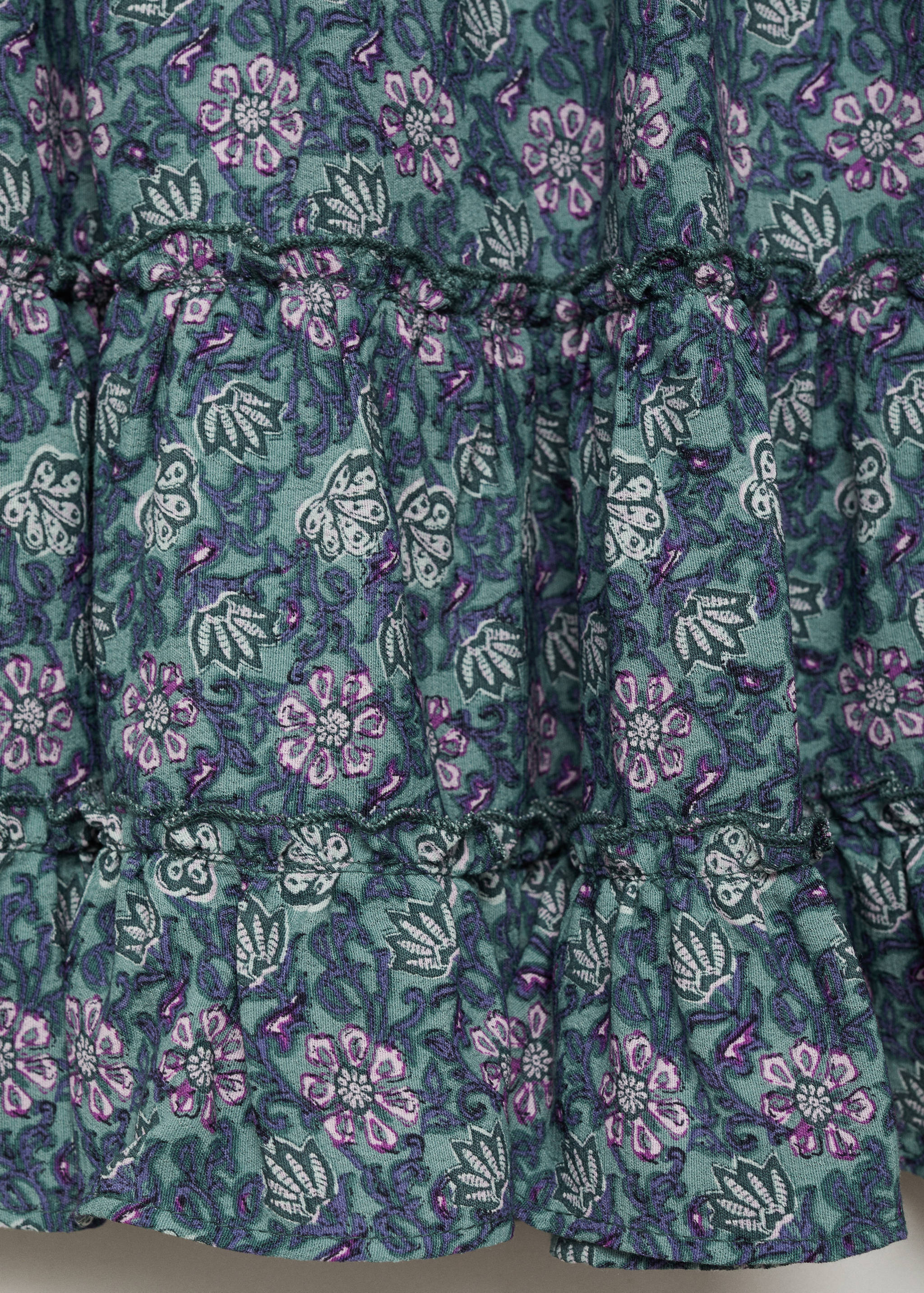 Printed ruffle skirt - Details of the article 0