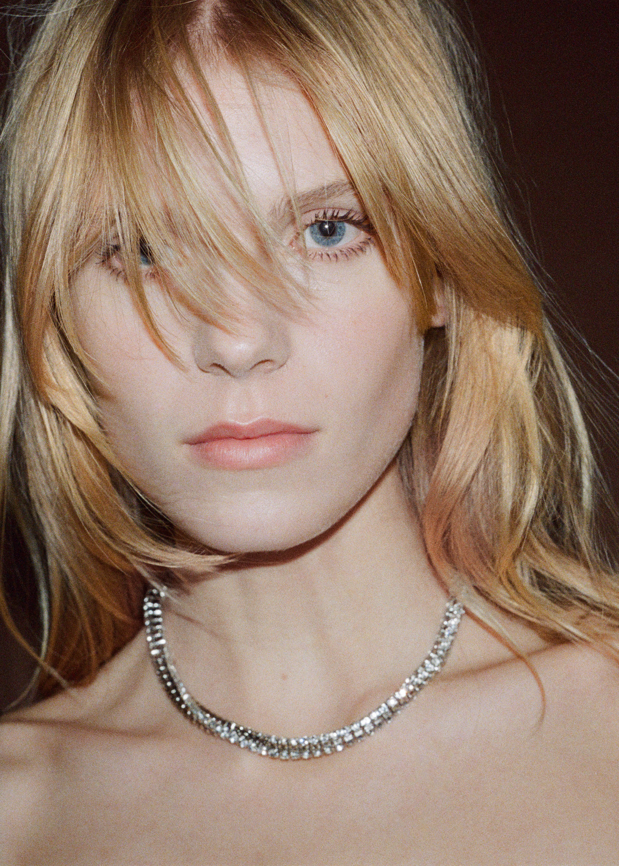 Faceted crystal necklace - General plane