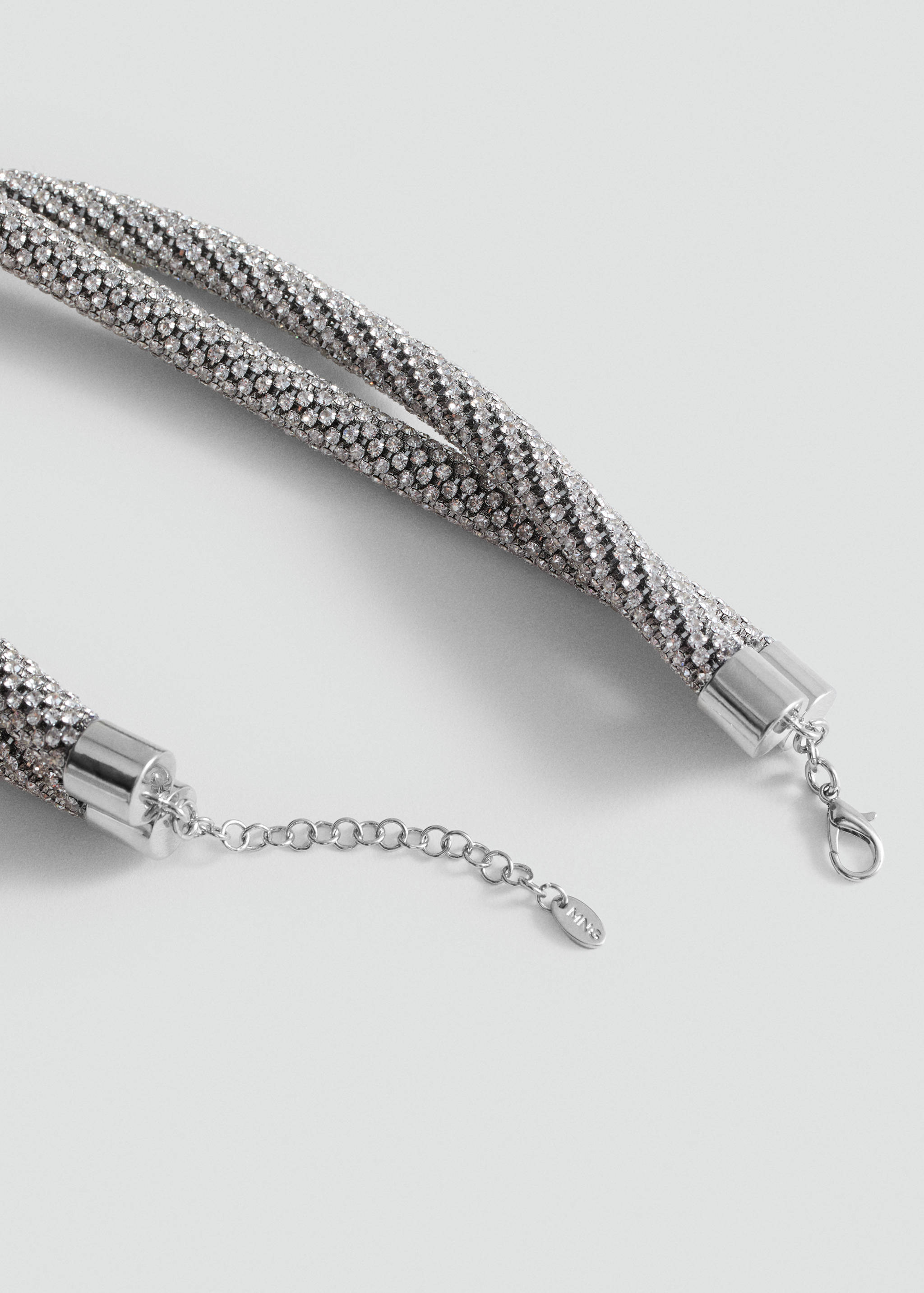 Double crystal necklace - Medium plane