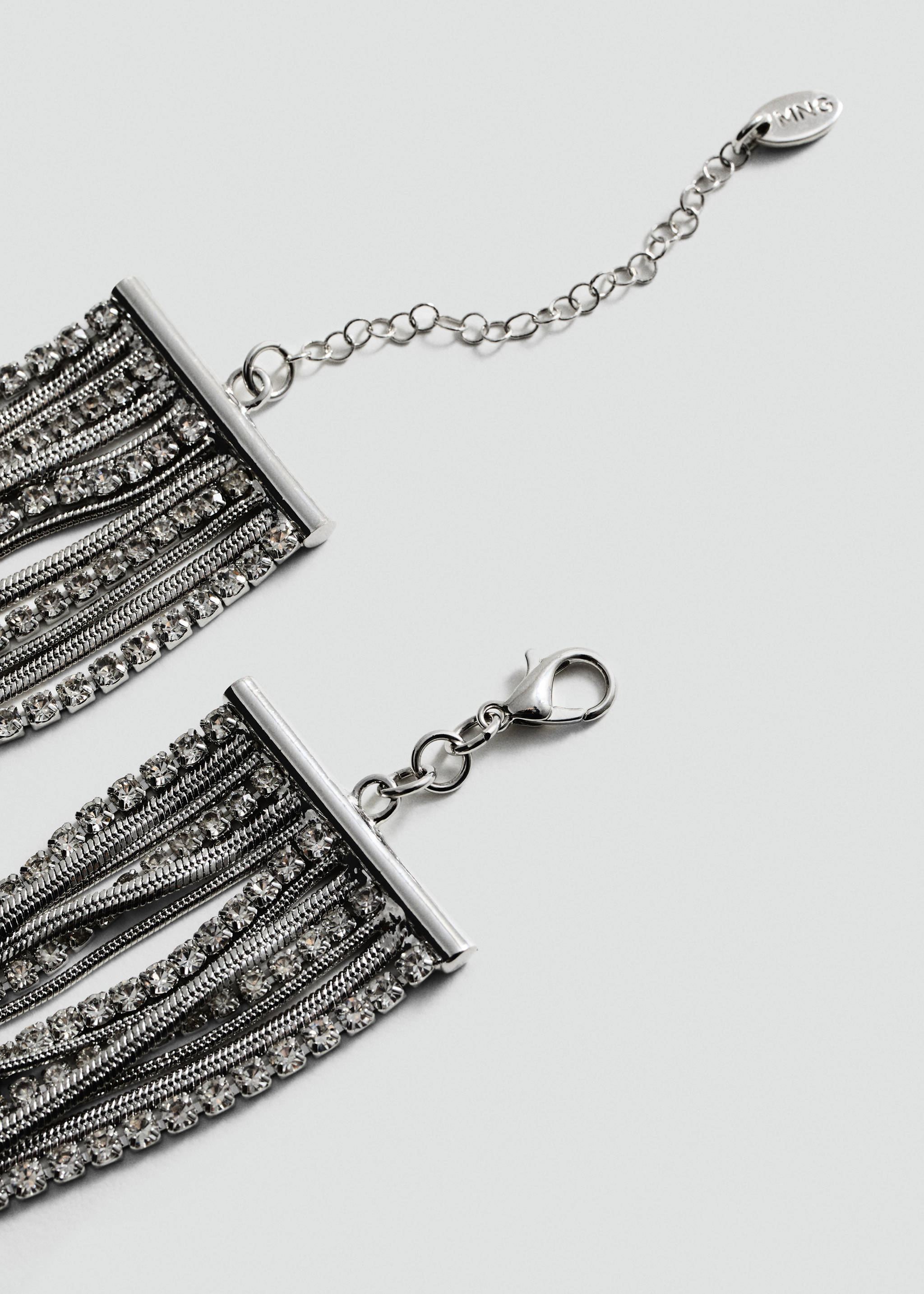 Choker necklace with mixed crystals - Medium plane