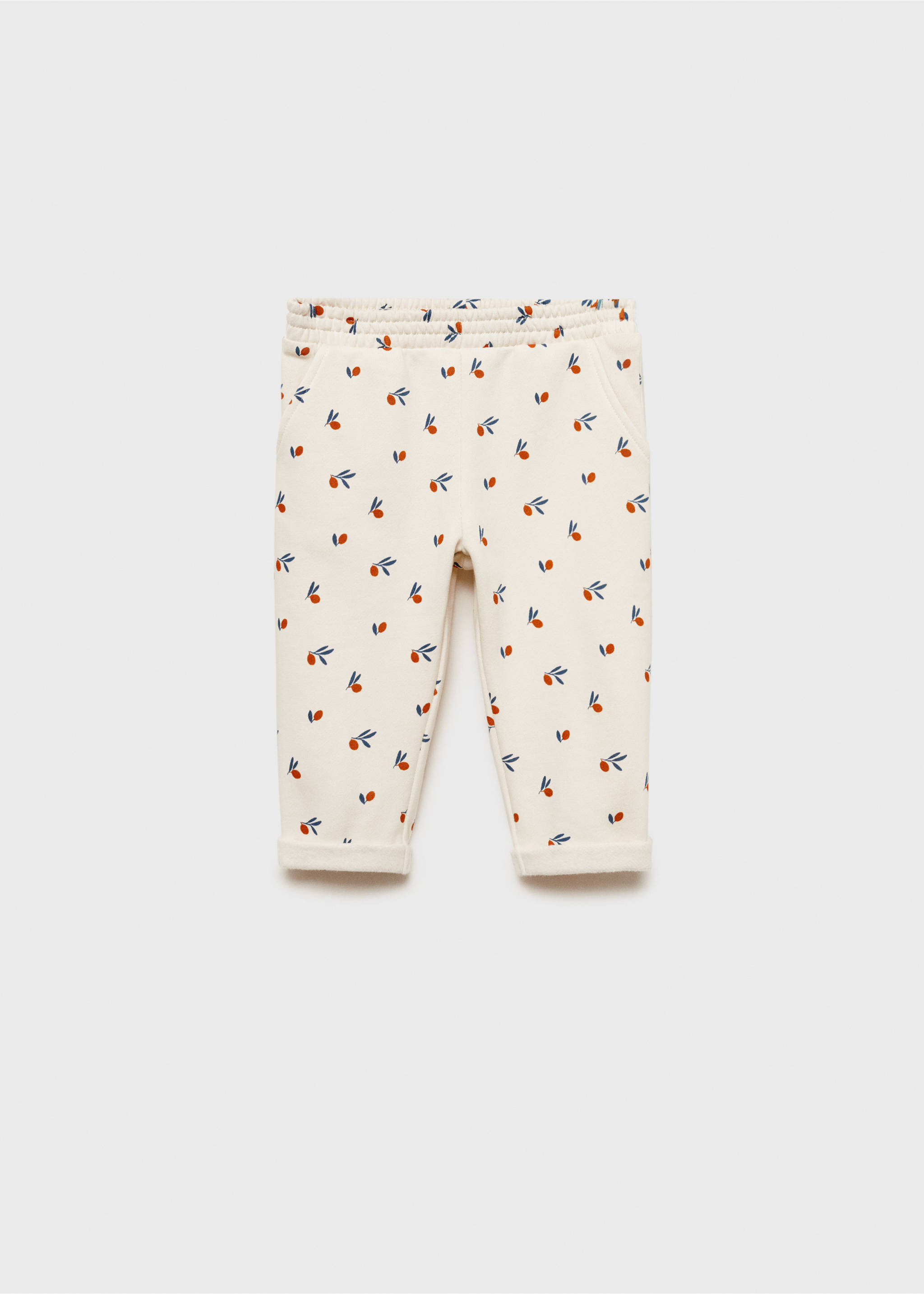 Printed cotton trousers - Article without model, Off White. Ref: 87040374-00.